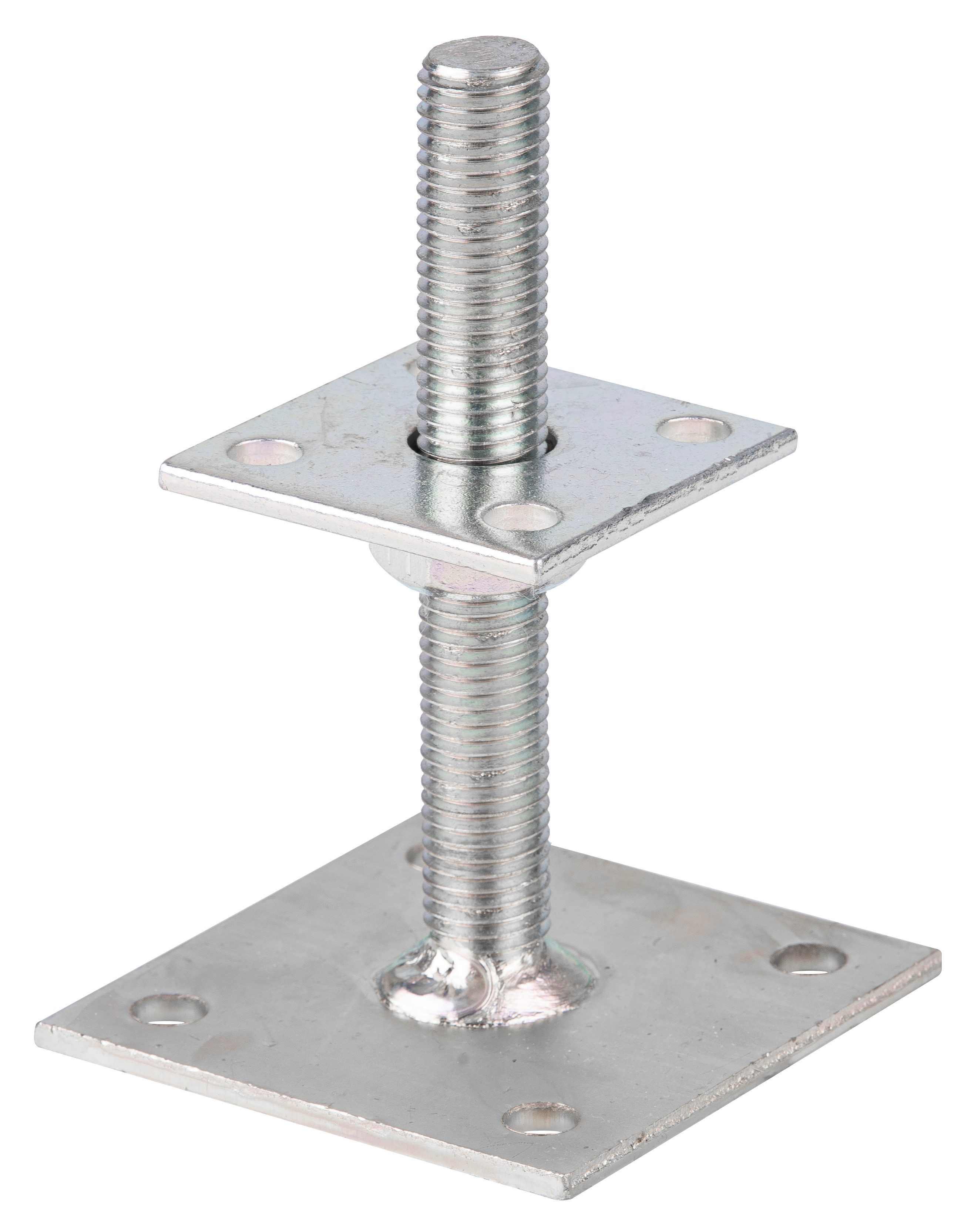 Alberts Pfostenträger, zum Aufschrauben, höhenverstellbar 30-150 mm, 70x70 mm