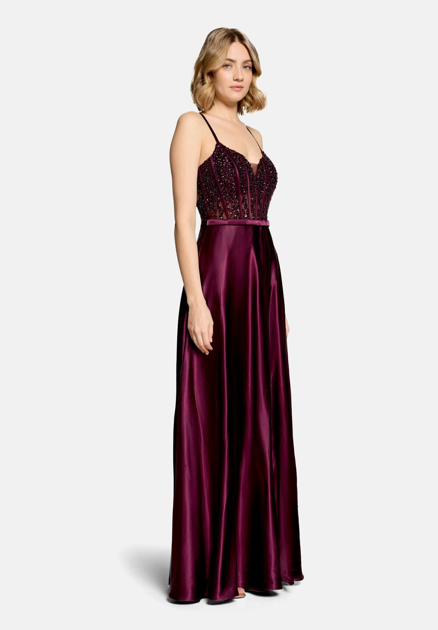Vera Mont Abendkleid Damen mit Stickerei Glitzersteine