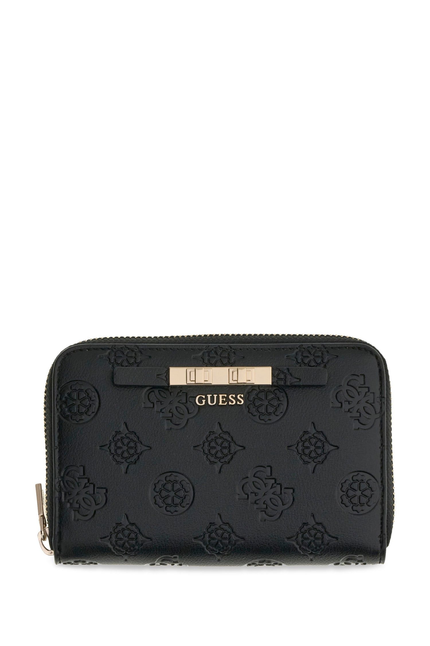Guess Geldbörse CARMELLA SLG MEDIUM ZIP AROUND, Damen Portemonnaie, Geldbeutel mit Reißverschluss-Münzfach