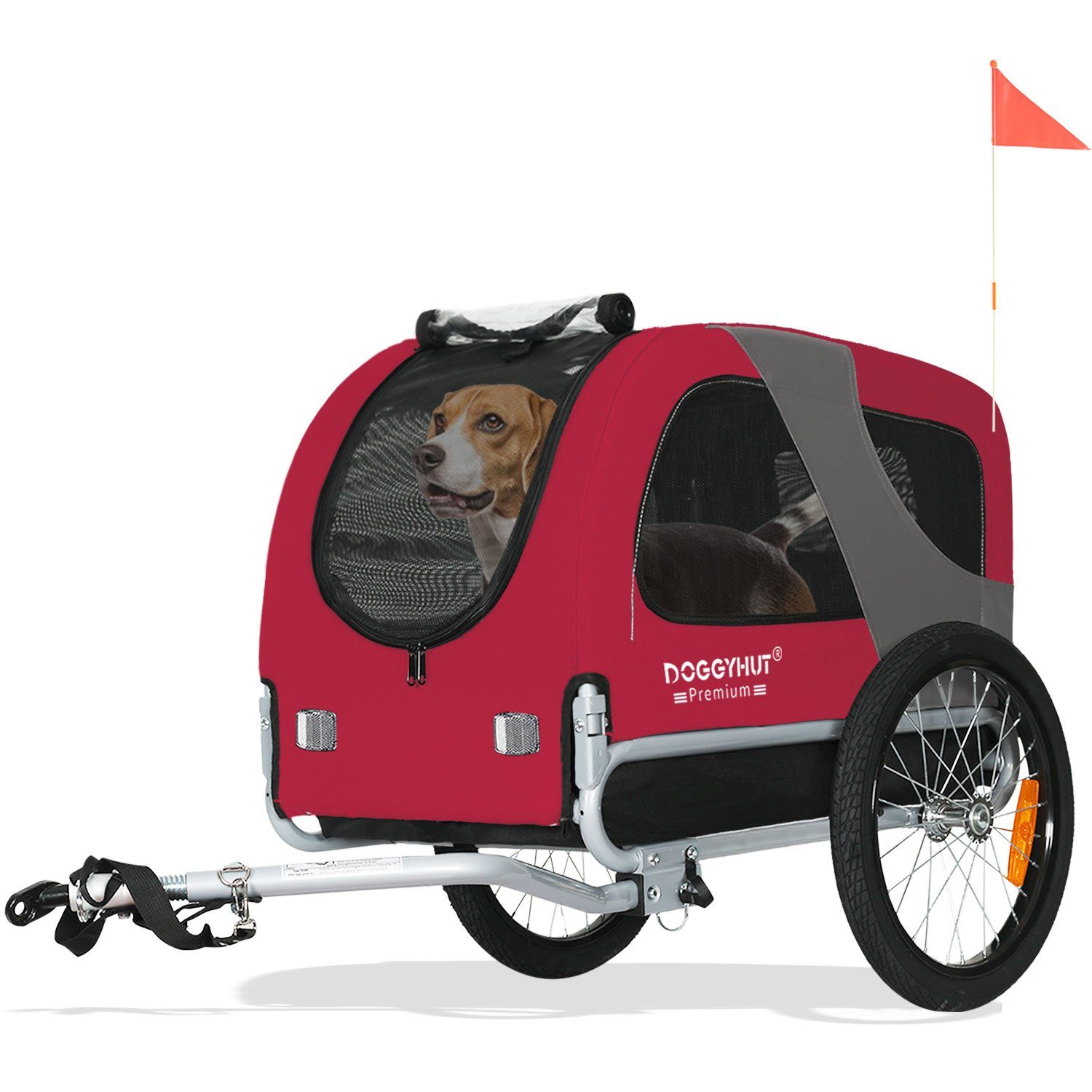 Fahrradkinderanhänger DOGGYHUT® MEDIUM Hundefahrradanhänger Hundeanhänger Fahrradanhänger