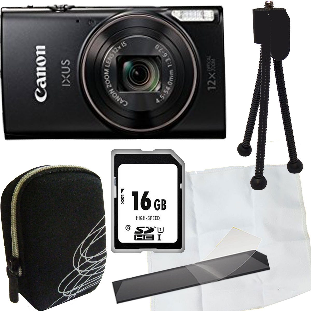 Canon Canon Ixus 285 HS schwarz Set Angebot Vollformat-Digitalkamera