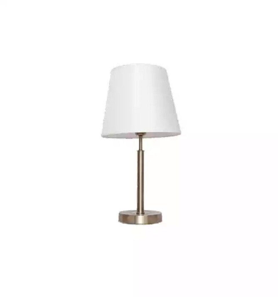 JVmoebel Tischleuchte Weiß Tischleuchte Tischlampe Lampe Leuchten Modern Metall, Keine Funktionen, Leuchtmittel wechselbar, Made in Europe