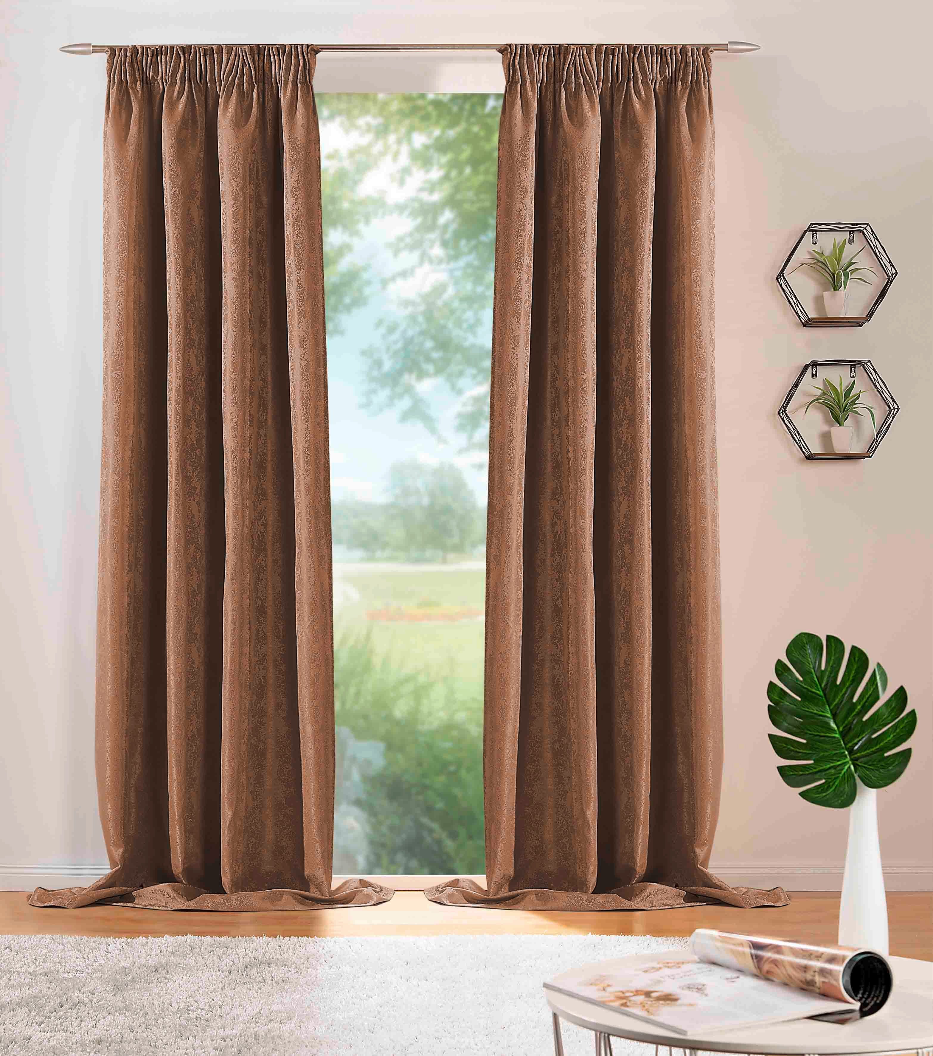 DecoHome24 Gardine Brillant Meliert, Kräuselband (2 günstig online kaufen