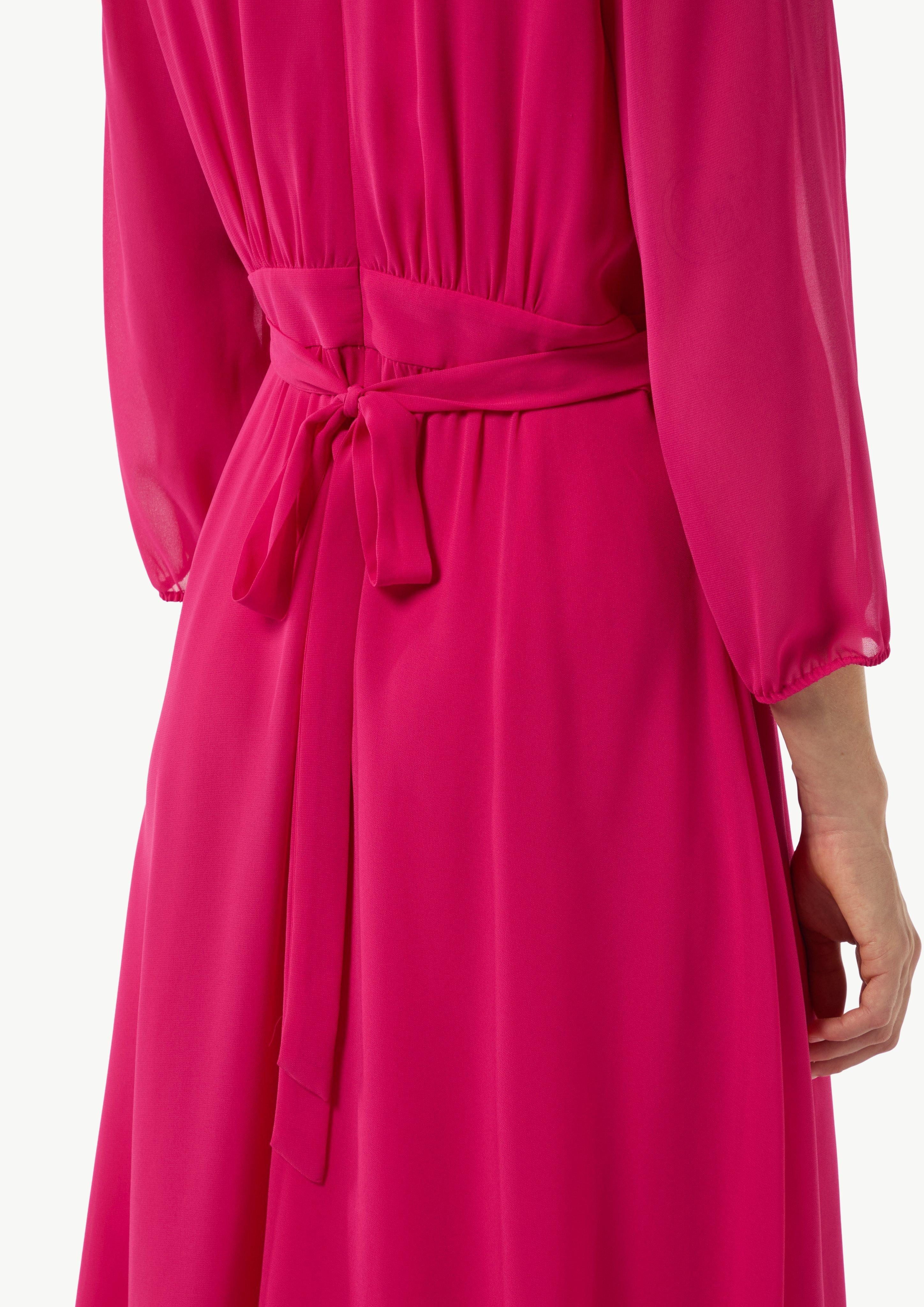 Comma Maxikleid Kurzes Kleid mit Bindegürtel günstig online kaufen