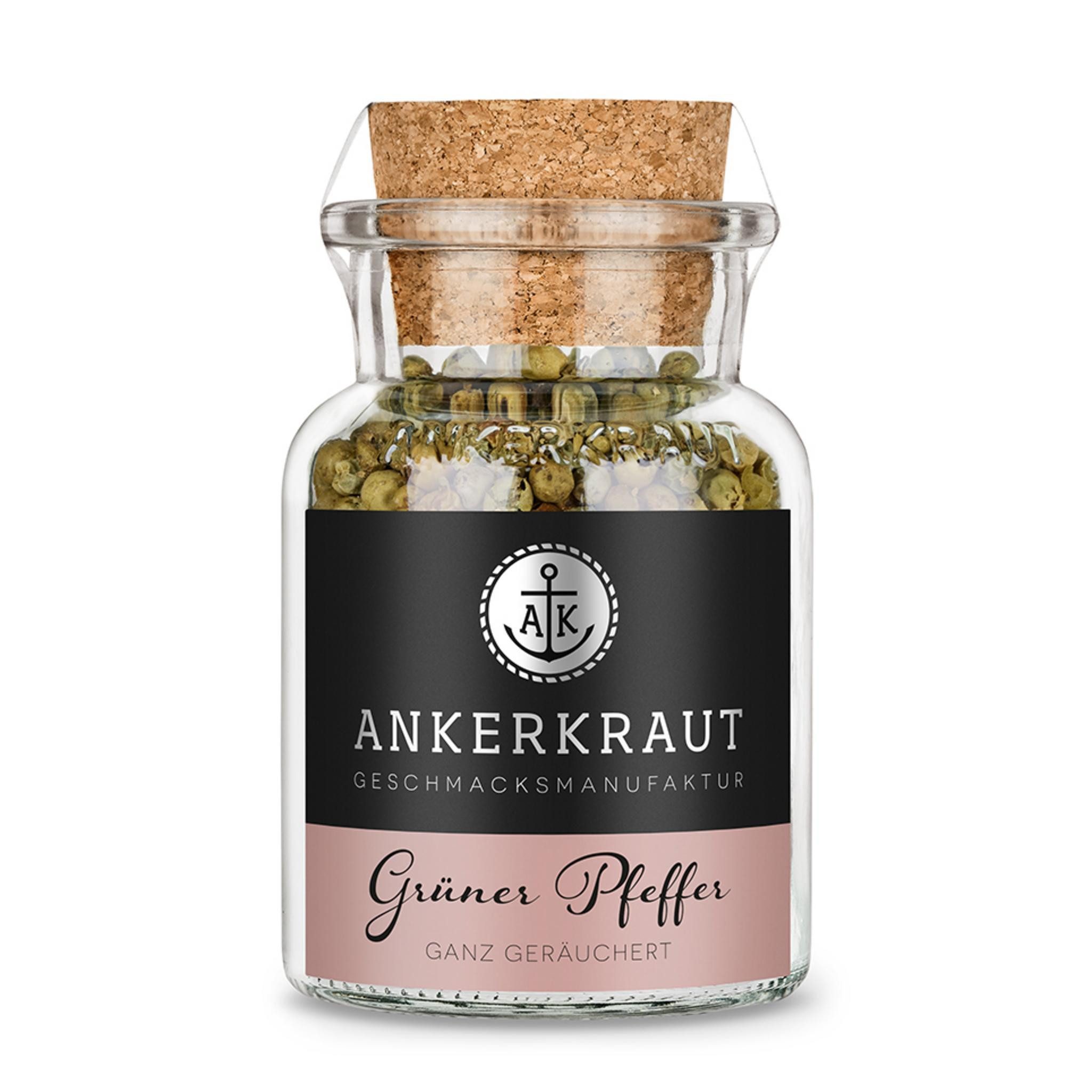 Ankerkraut Gewürz Grüner Pfeffer, Grüner Pfeffer, 40g im Korkenglas