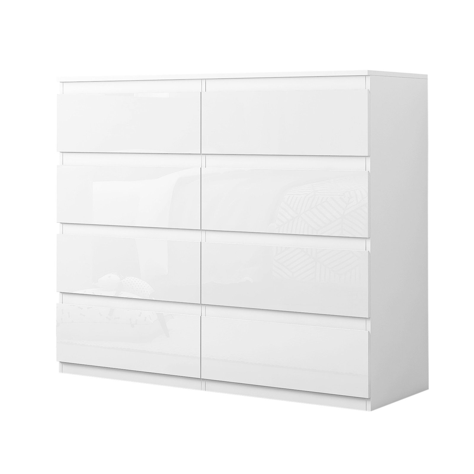 HTI-Living Sideboard Sideboard Kenji 8 Schubladen Hochglanz Weiß (Stück, 1 günstig online kaufen