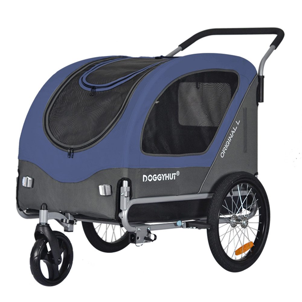 TIGGO Fahrradhundeanhänger DOGGYHUT Fahrradanhänger & Hundebuggy bis 35kg Hundeanhänger, Joggerfunktion