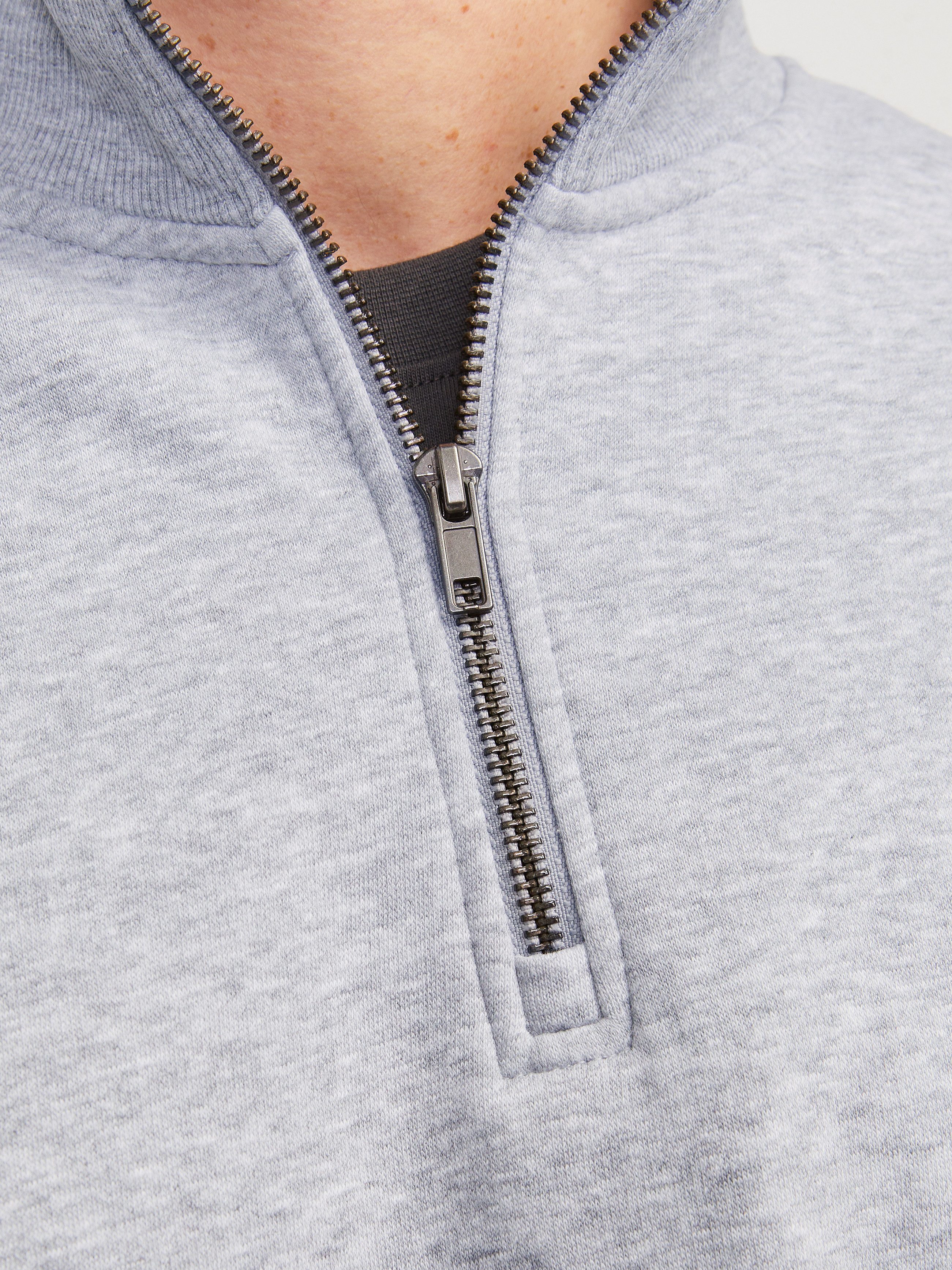 Jack & Jones Sweatshirt JJEBRADLEY SWEAT HALF ZIP NOOS Materialmix, relaxed fit