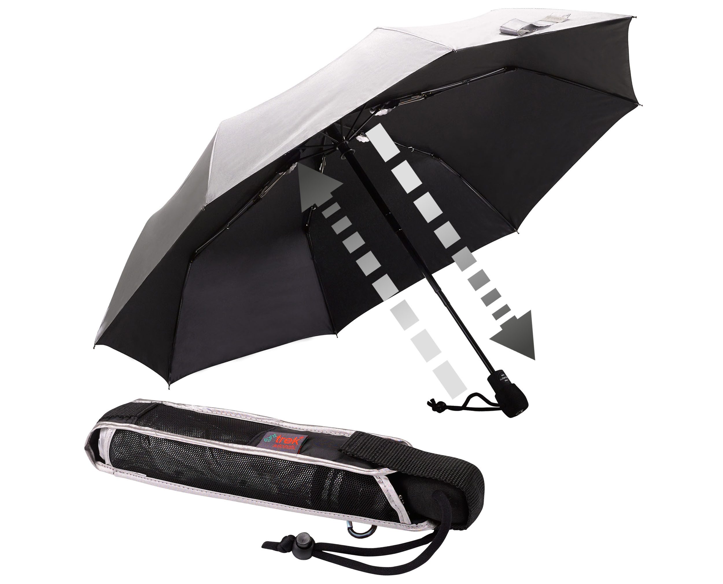 EuroSCHIRM® Trekkingschirm light trek automatic, silber, günstig online kaufen