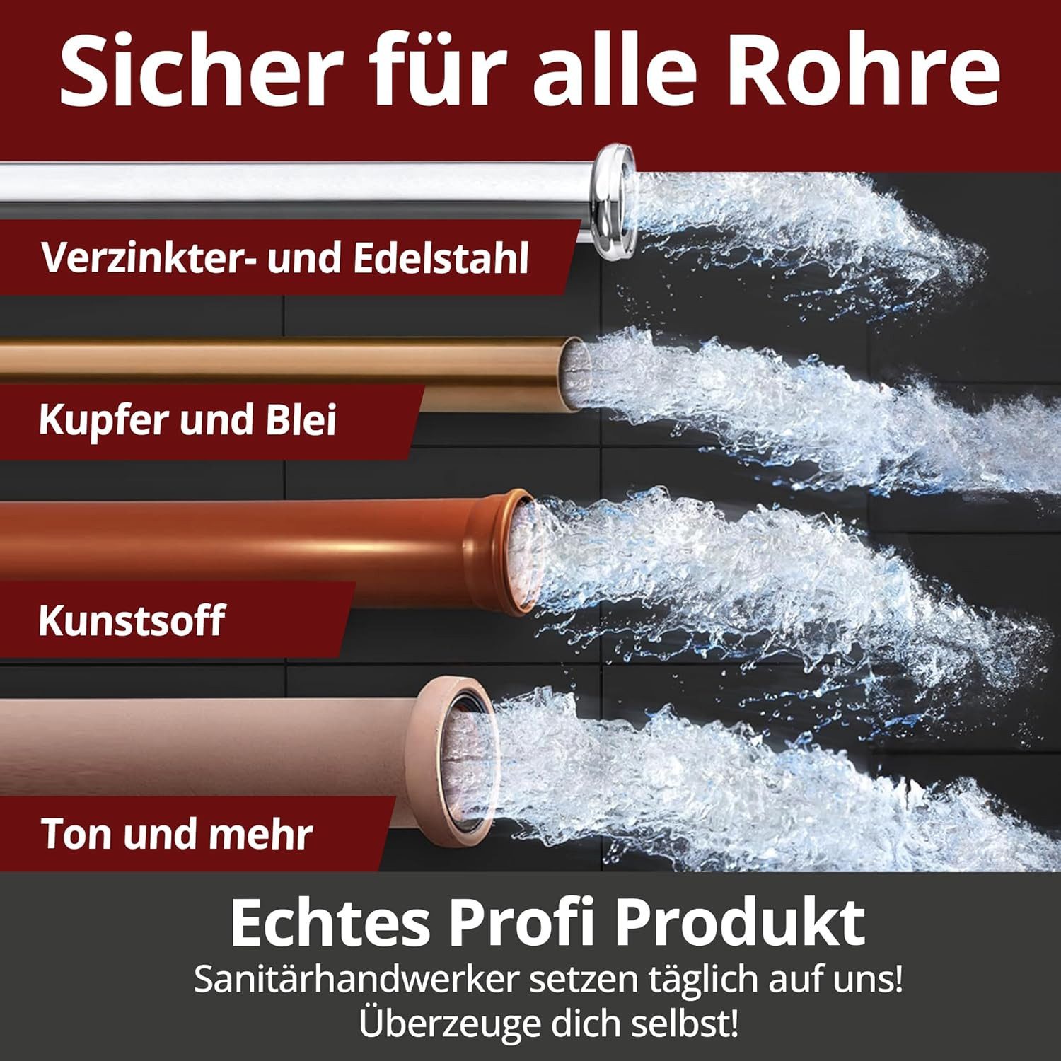 BOXOB Auto Schiebedach Reiniger - 3m Lange Flexibel Für Abflussröhren