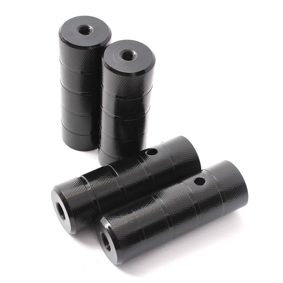 KHE Sticker BMX Peg Set KHE BLACK STEEL 2 Paar 10mm (3/8)