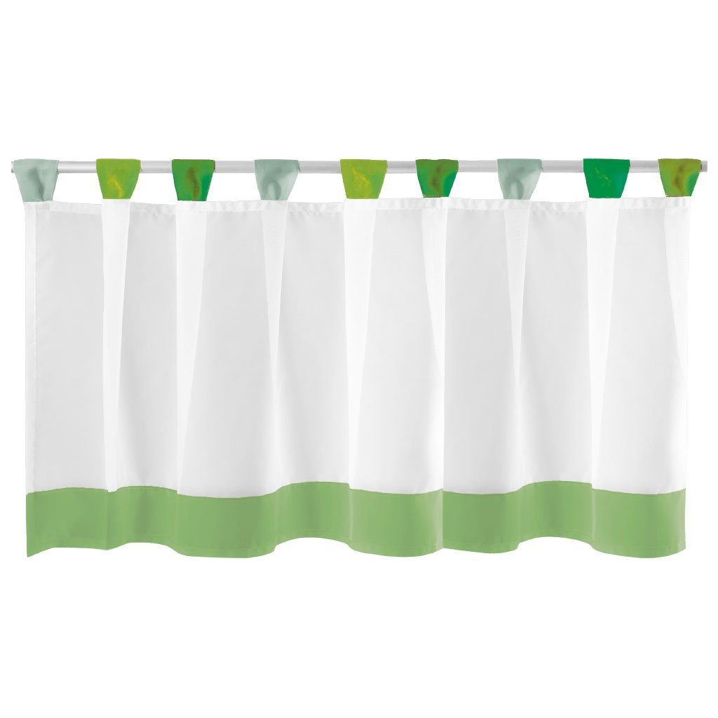 Arsvita Vorhang, Schlaufen, transparent, Voile, Bistrogardine mit Schlaufen, Transparente Küchengardine 150cm x 45cm