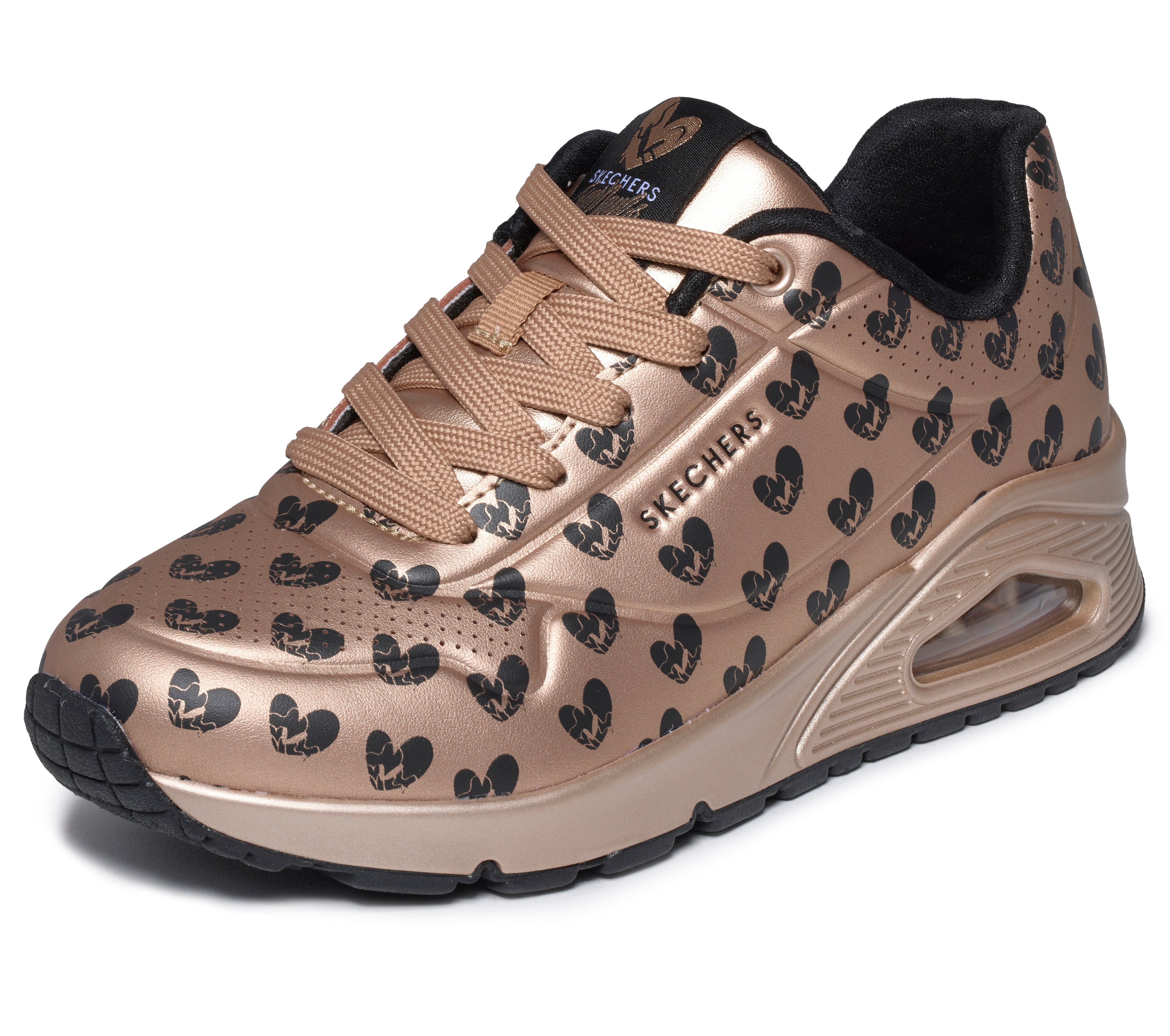 Skechers UNO-LIVE COLORFULLY Sneaker Freizeitsneaker, Schnürschuh mit allover Herzen-Print