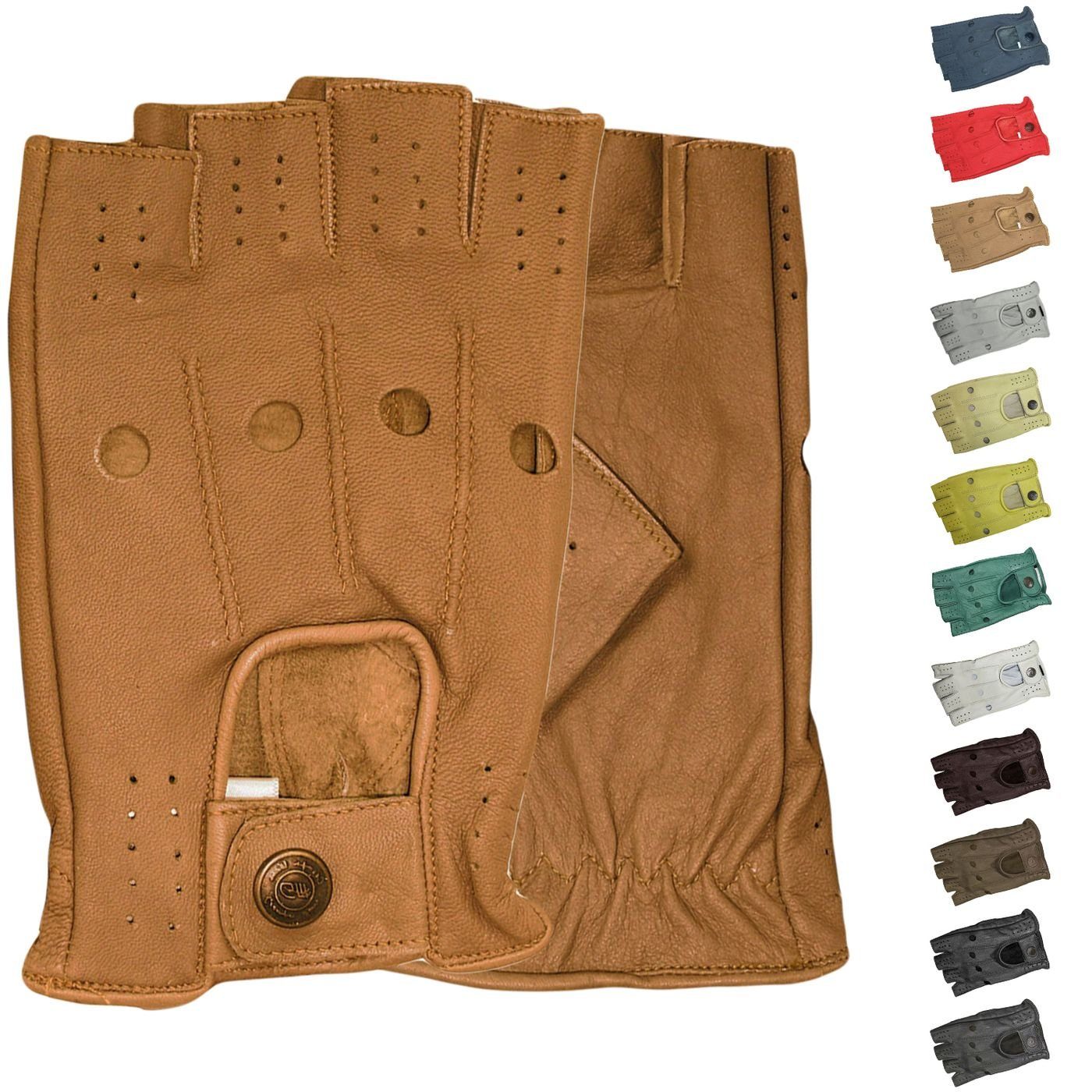 German Wear Damen Lederhandschuhe - Echt Lammnappa, Gefüttert, Weich & Warm Für Winter