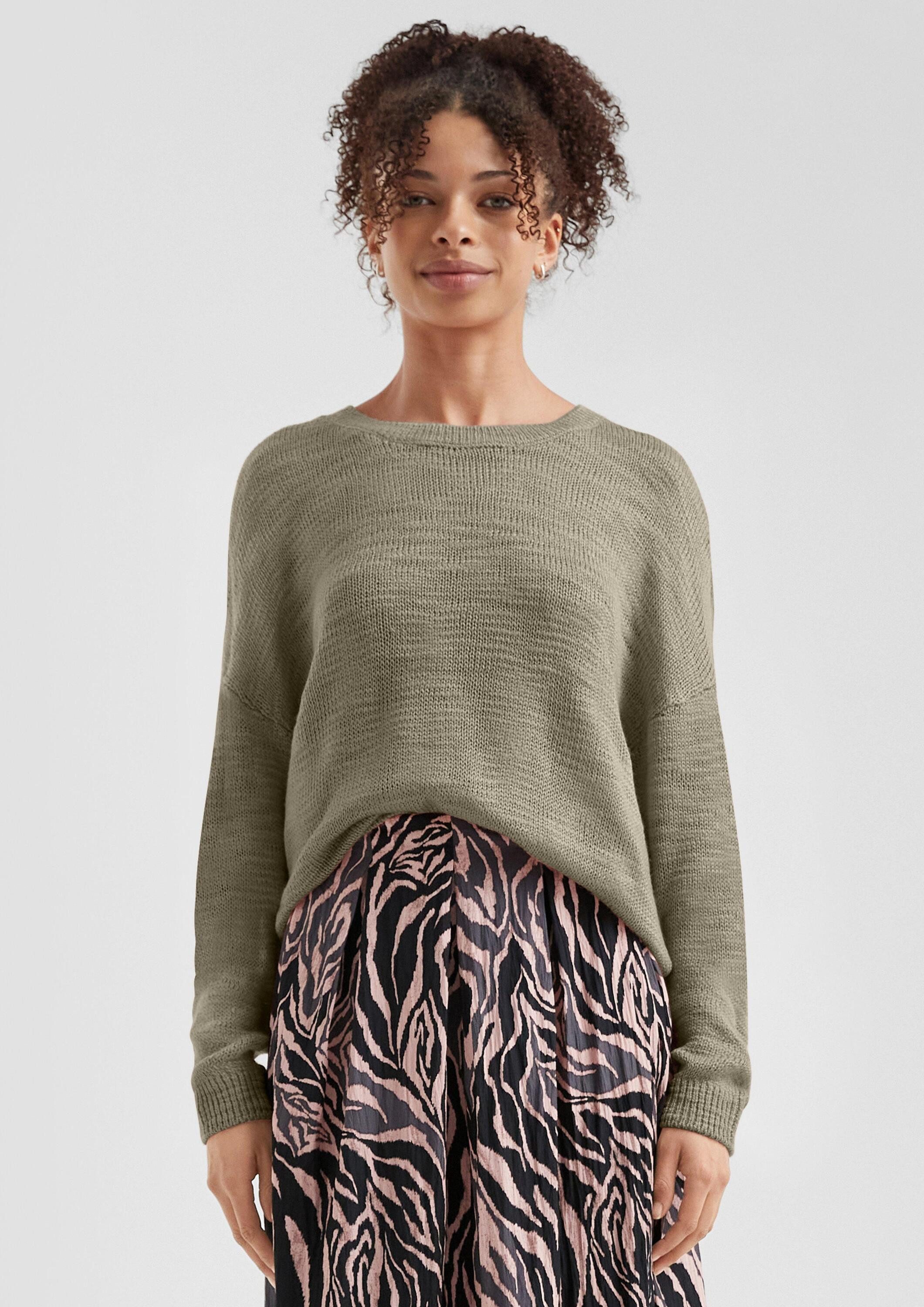 QS Longpullover Strickpullover Strickpullover mit Strukturmuster günstig online kaufen