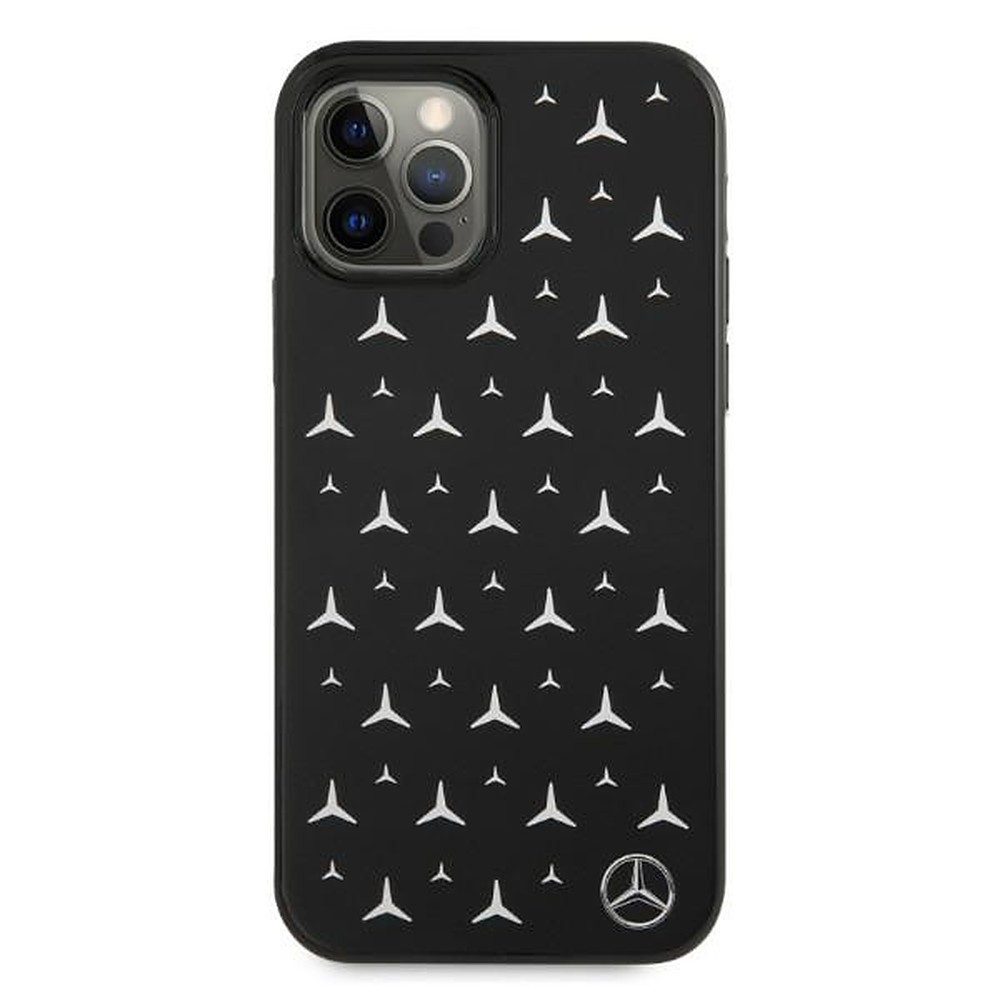 Mercedes Handyhülle Schutzhülle Rückschale Sternenmuster 6,7 Zoll, Sternenmuster, erhöhter Rand, TPU-Seiten