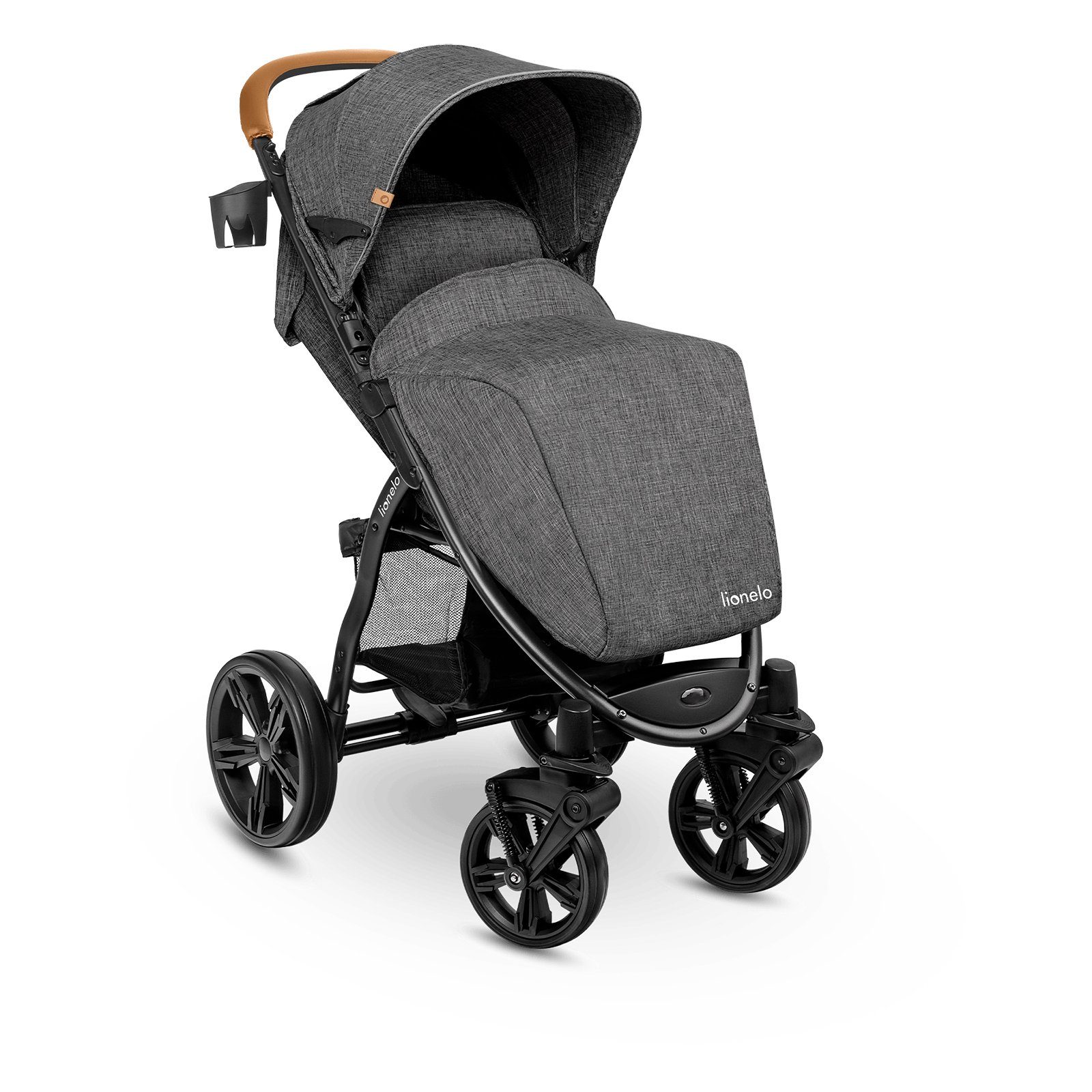 lionelo Kinder-Buggy ANNET, XXL Sonnenverdeck mit FensterMoskitonetzFußdecke 0 bis 36 Monate