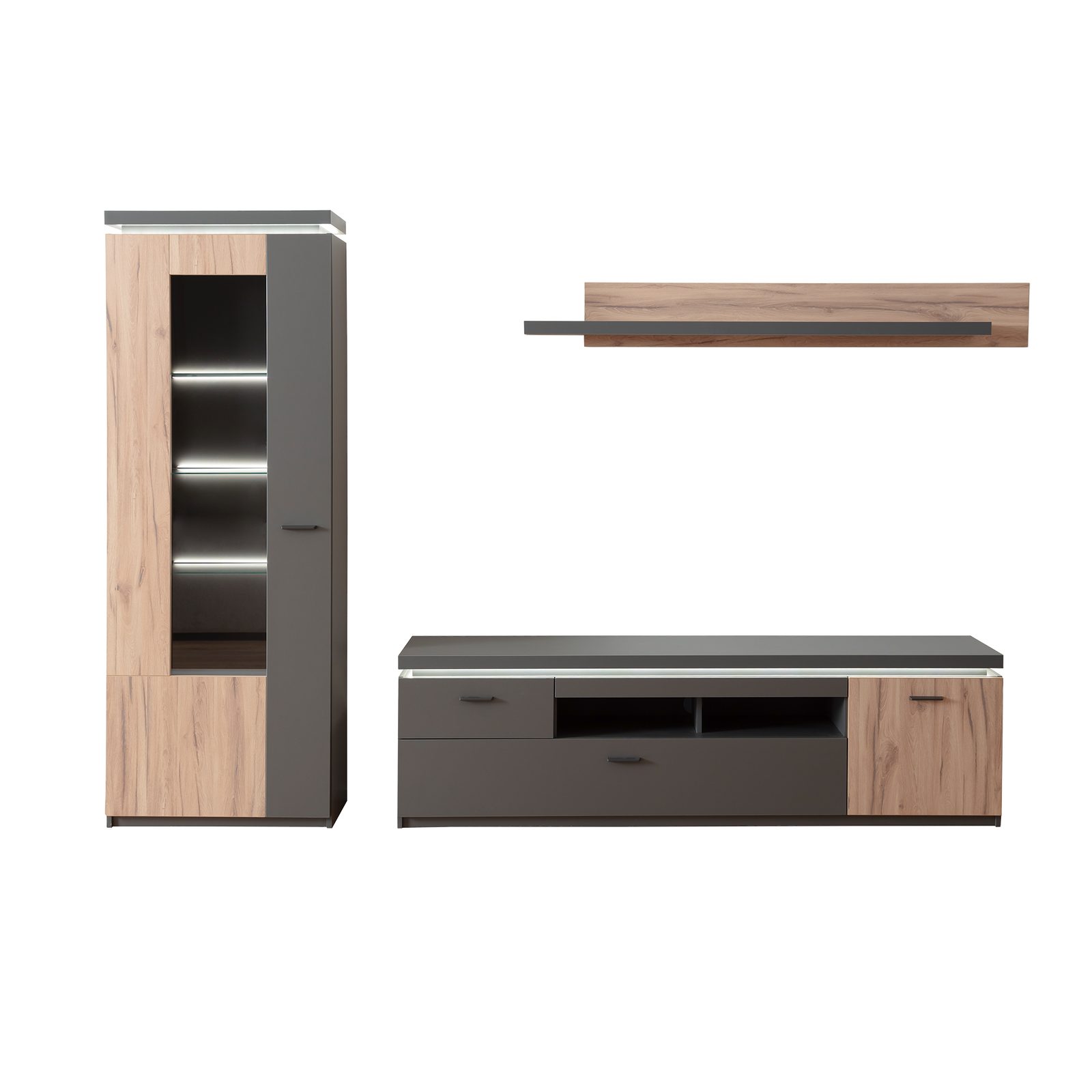 MCA furniture Wohnwand IMOLA, mit Beleuchtung