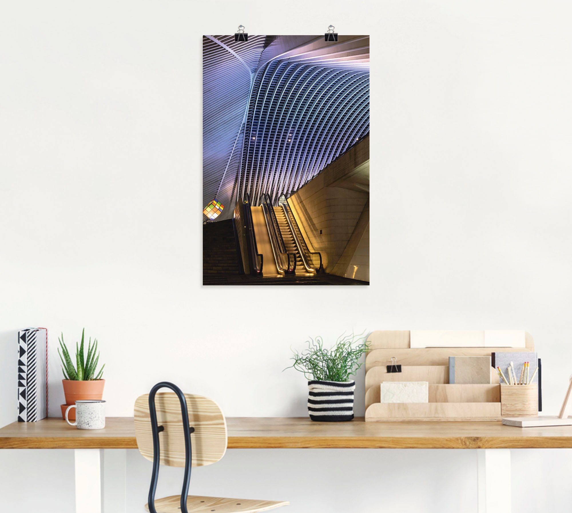 Artland Wandbild »Bahnhofsaufgang«, Gebäude (1 Stück), in vielen Größen & Produktarten - Alubild / Outdoorbild für den Außenbereich, Leinwandbild, Poster, Wandaufkleber / Wandtattoo auch für Badezimmer geeignet-HomeTrends