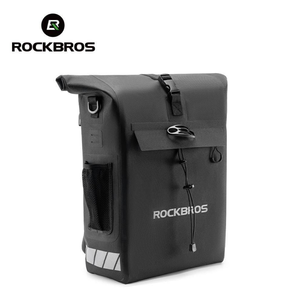 ROCKBROS Fahrradtasche 2-in-1 Fahrradtasche & Rucksack – wasserdichte Gepäckträgertasche, mit Laptopfach, 20L Volumen, Fast-Lock