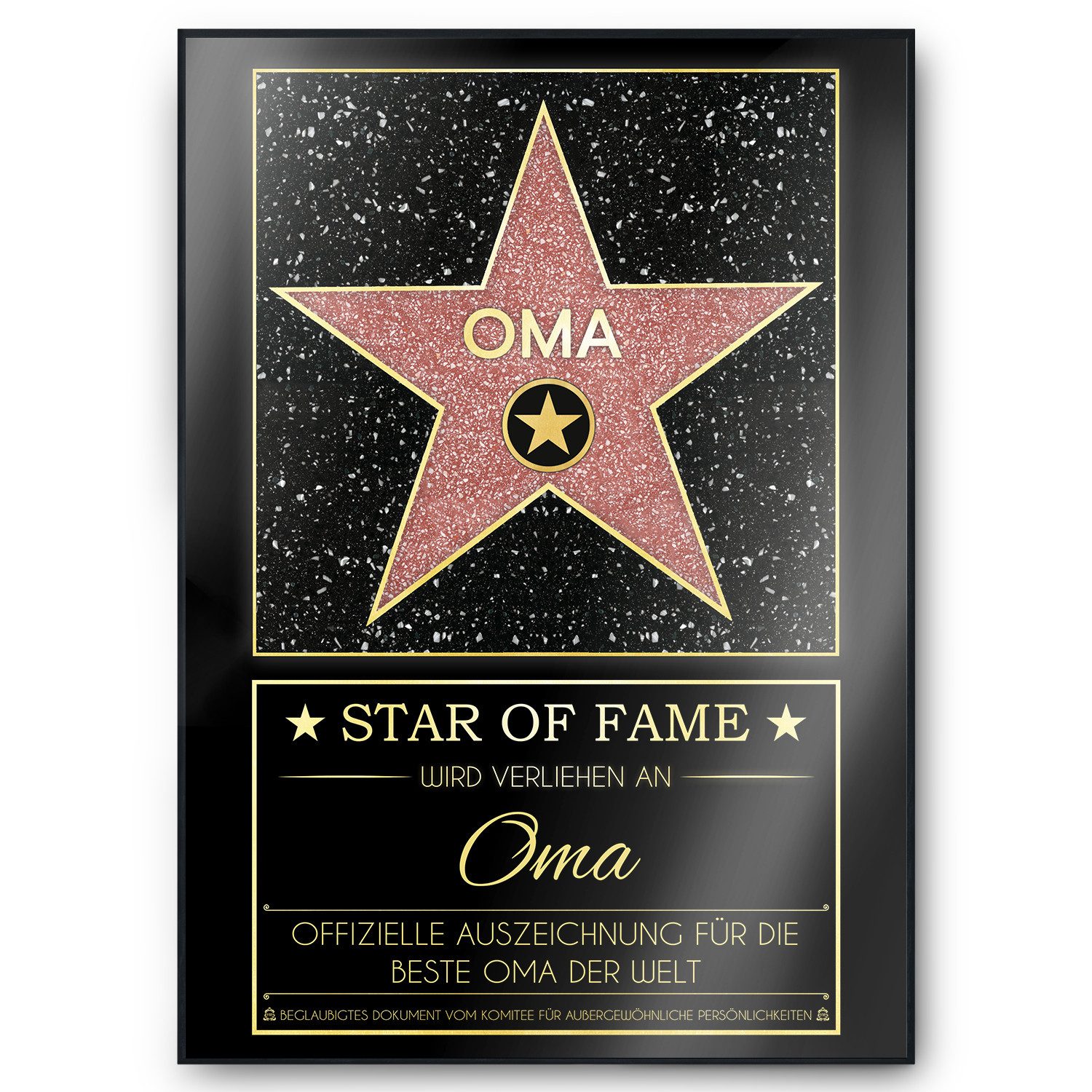 Tigerlino Poster Oma Hollywood Stern Walk günstig online kaufen