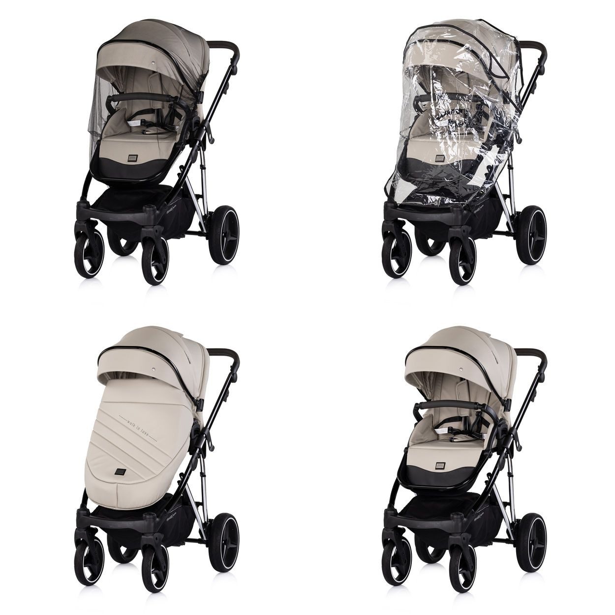 Chipolino Kombi-Kinderwagen Imperium 3 in 1, Aluminium, Isofix, i-Size, 5-Punkt-Gurt, 3-Punkt-Gurt, Babywanne – Bild 4 von 5