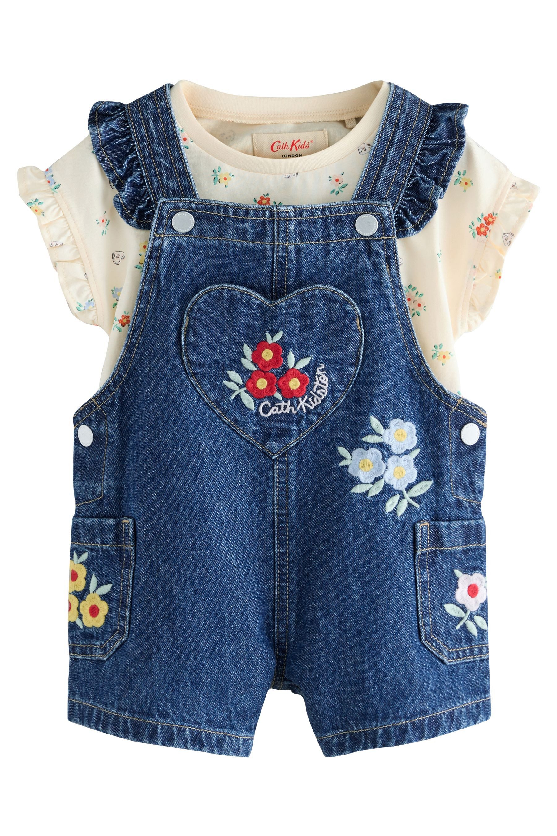 Next Shirt & Hose Cath Kidston geblümte Latzhose und Oberteil im Set (2-tlg)