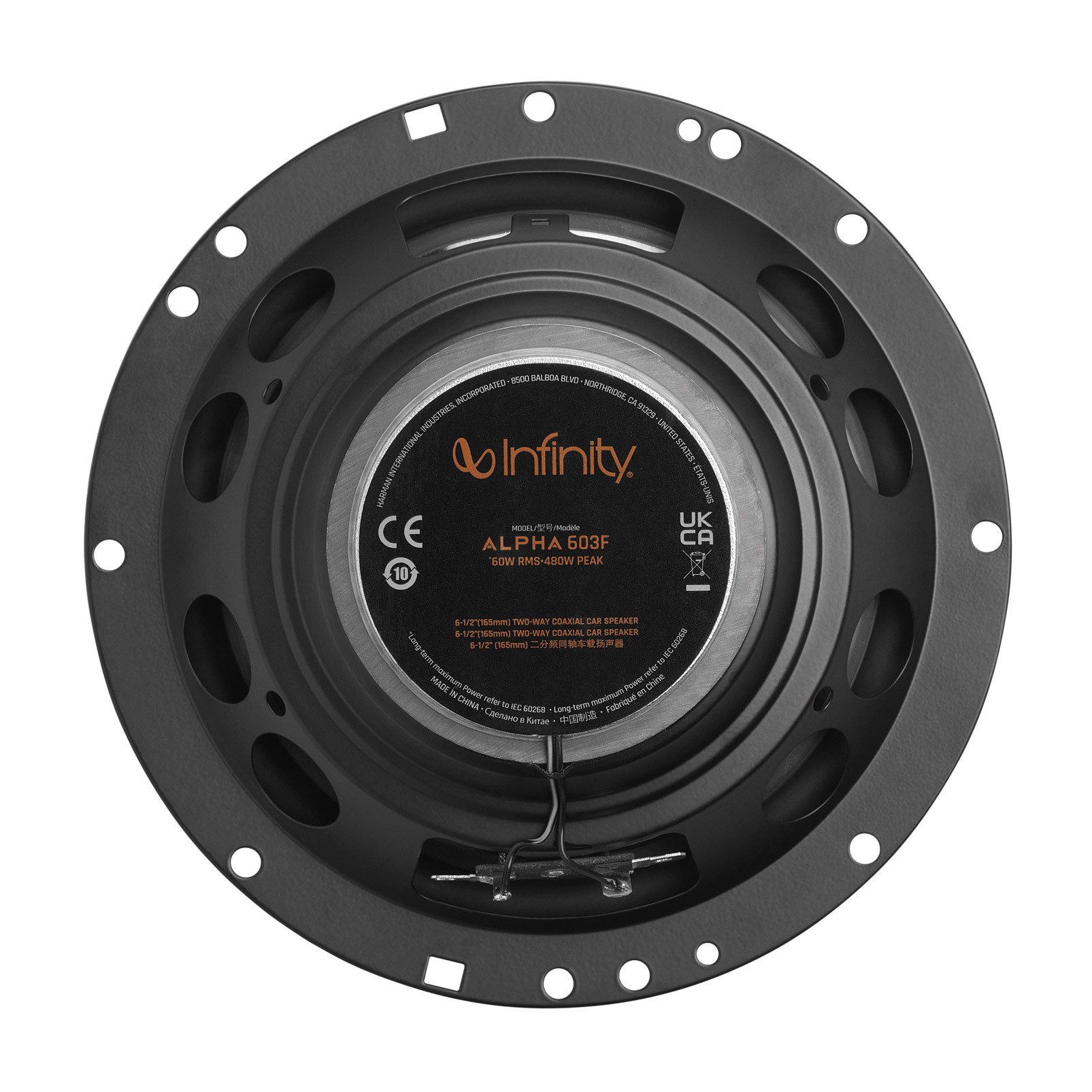 Infinity Alpha 603F 165mm (6-1/2 Zoll) Koaxial-Lautsprecher Auto-Lautsprecher (60 W)