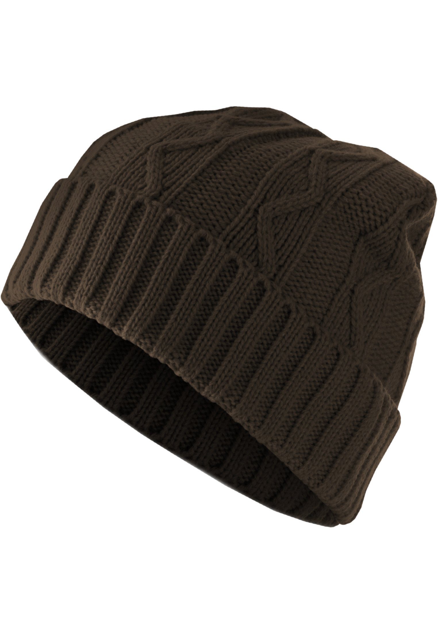 MSTRDS Beanie chocolate (1-St) Flap Beanie Cable Accessoires