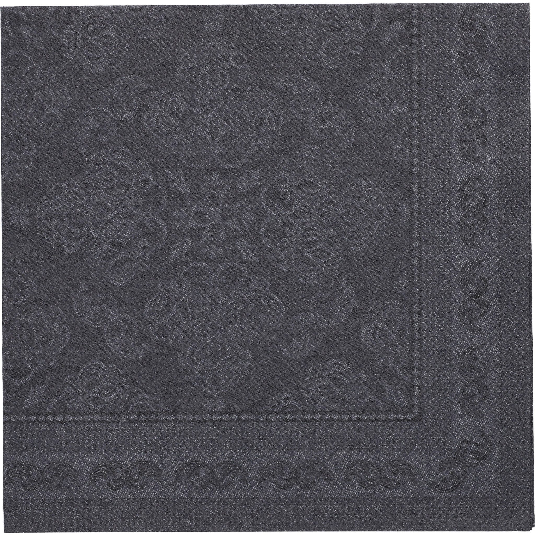 PAPSTAR Papierserviette, Servietten stoffähnlich 40x40cm Royal Collection 50 Stück Schwarz