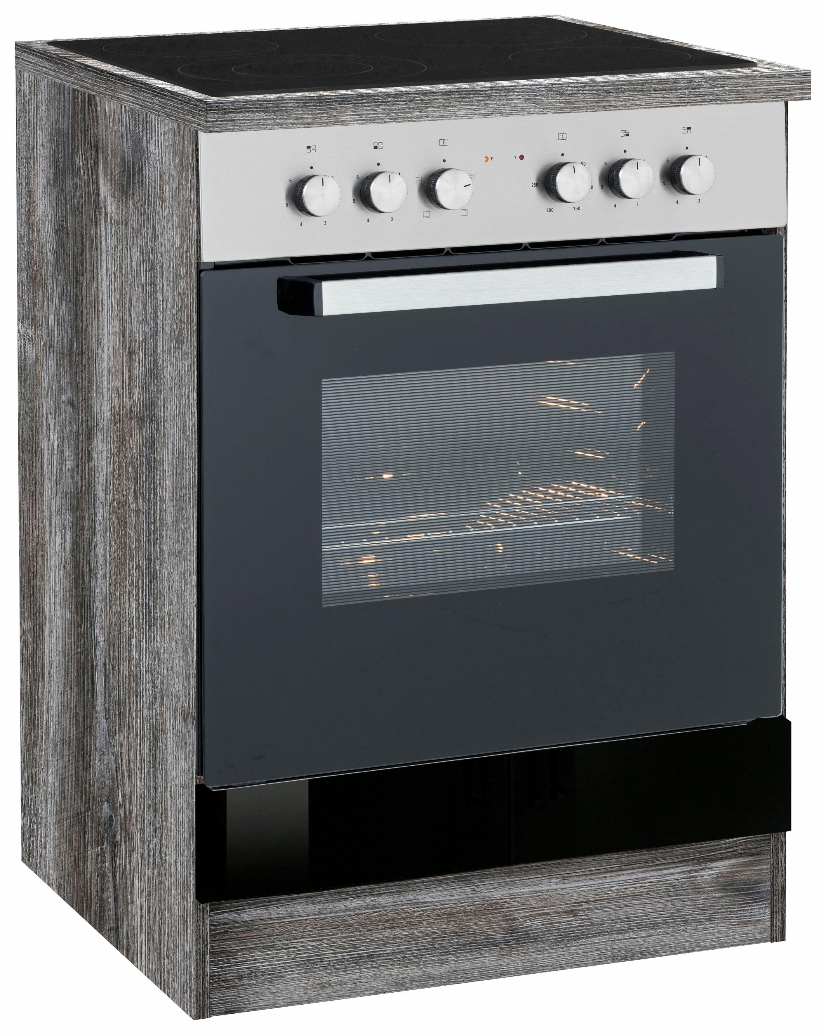 KOCHSTATION Herdumbauschrank KS-Samos 60 cm breit