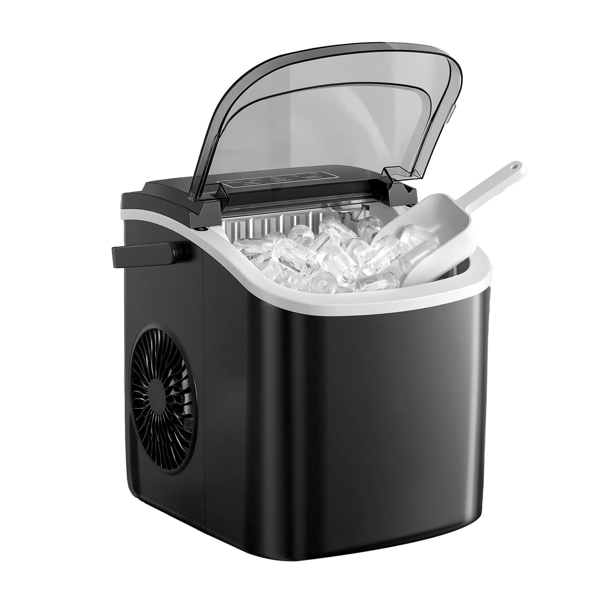 SONGMICS Eiswürfelmaschine mit Selbstreinigung, 9 Eiswürfel in 6 Minuten, 12 kg/24 Stunden, tragbar, Küche, WG, Party, Camping, Zuhause, Büro und Bar