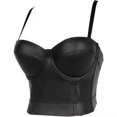 Quality Elegance Bustier Sexy Pu Leather Бюстье Corset, Sexy Dessous