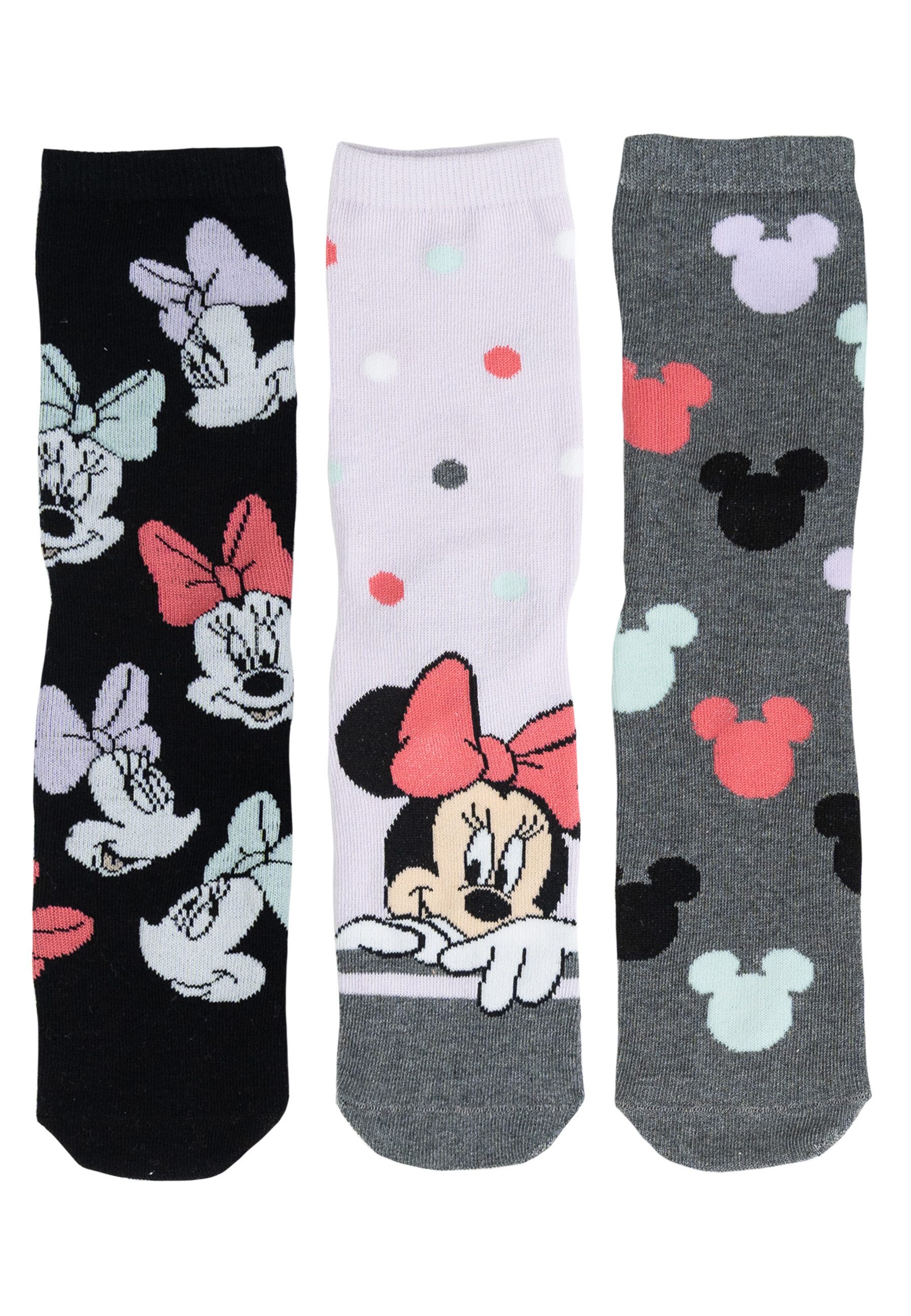 United Labels® Socken Disney Minnie Mouse Socken Sneaker Strümpfe (5er Pack) 38-43