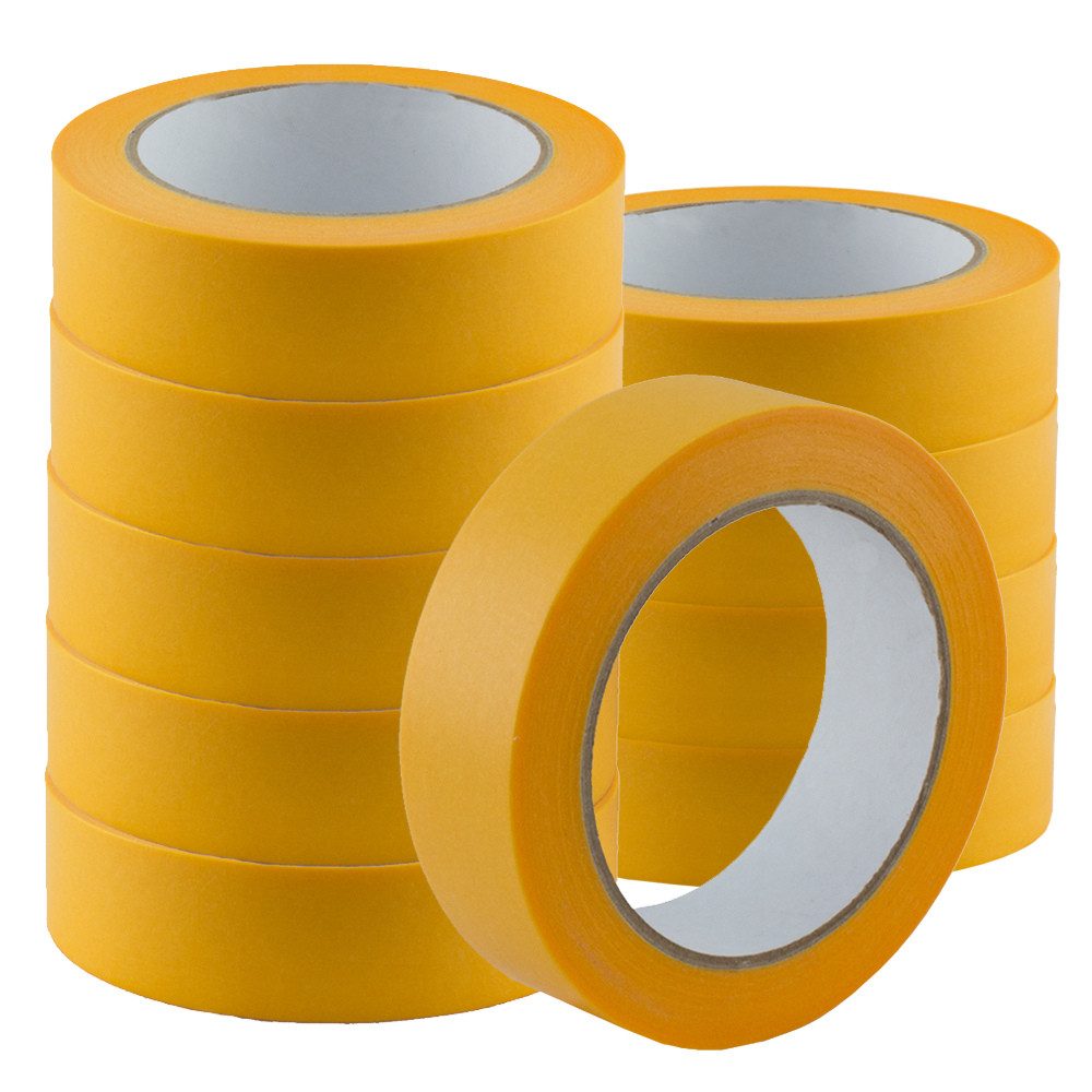 doitBau Kreppband 48 Rollen Goldband Fineline Tape Klebeband 50mm je 50m (48-St)