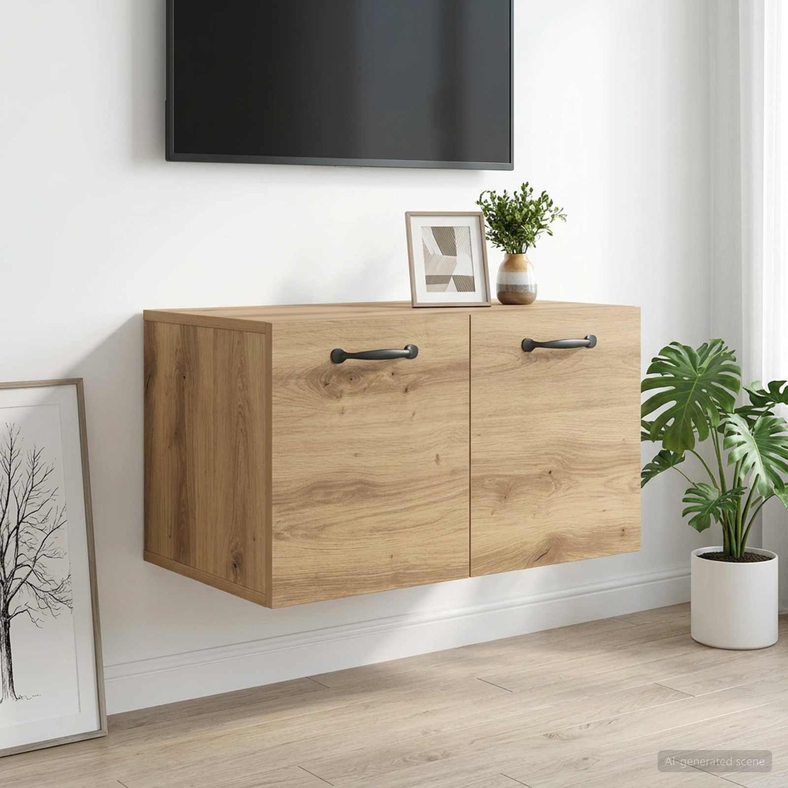 vidaXL Schranksystem Hängeschrank 60 x 36,5 x 35 cm Holzwerkstoff Artisan-Eiche (1-St)