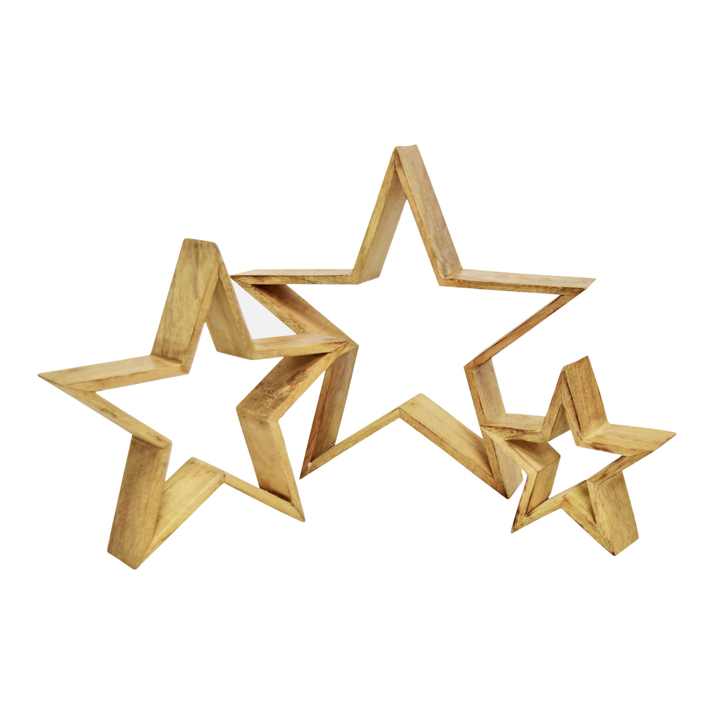 Spetebo Dekofigur Mango Holz Stern Aufsteller günstig online kaufen