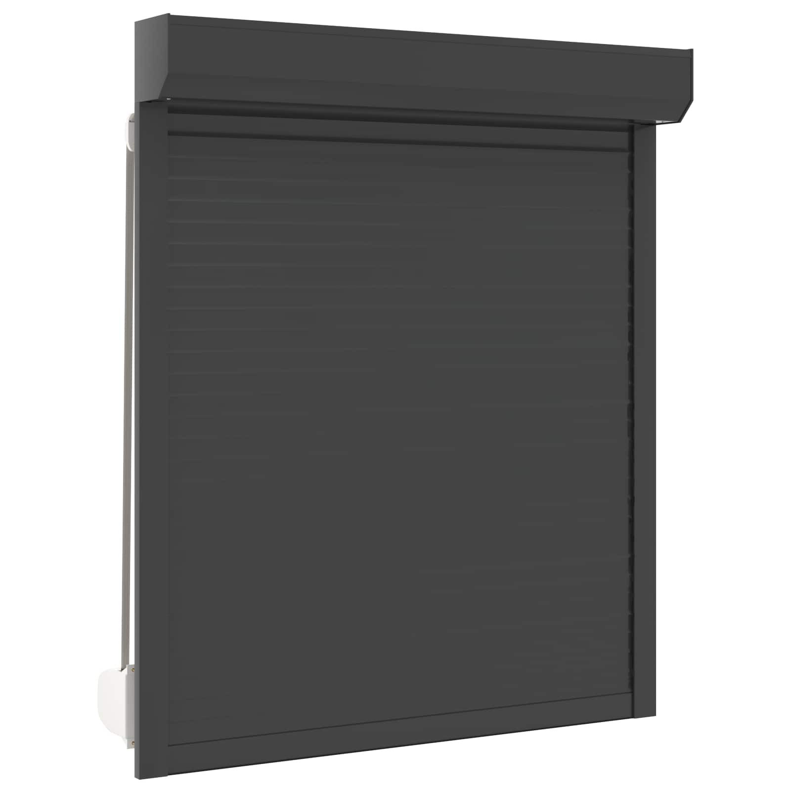 vidaXL Fensterladen Rollladen Anthrazit 110 x 130 cm Aluminium und Polyurethan, BxH: 14x130 cm, (1-St)