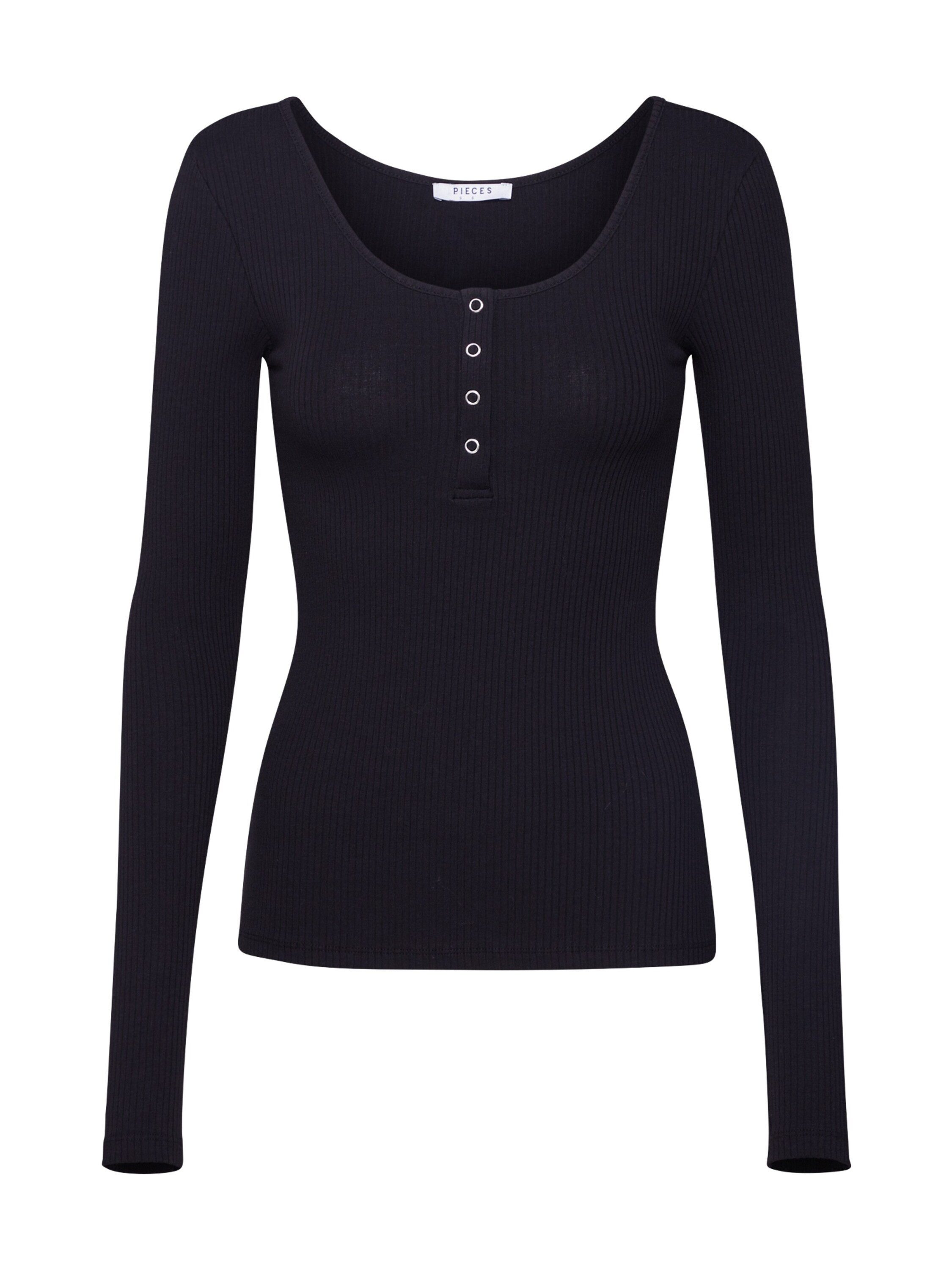 pieces Langarmshirt Kitte (1-tlg) Plain/ohne Details günstig online kaufen