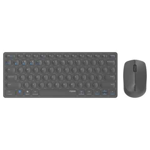 Rapoo 9600M kabelloses Tastatur-Maus-Set, Bluetooth, 2.4 GHz, 1300 DPI Tastatur- und Maus-Set