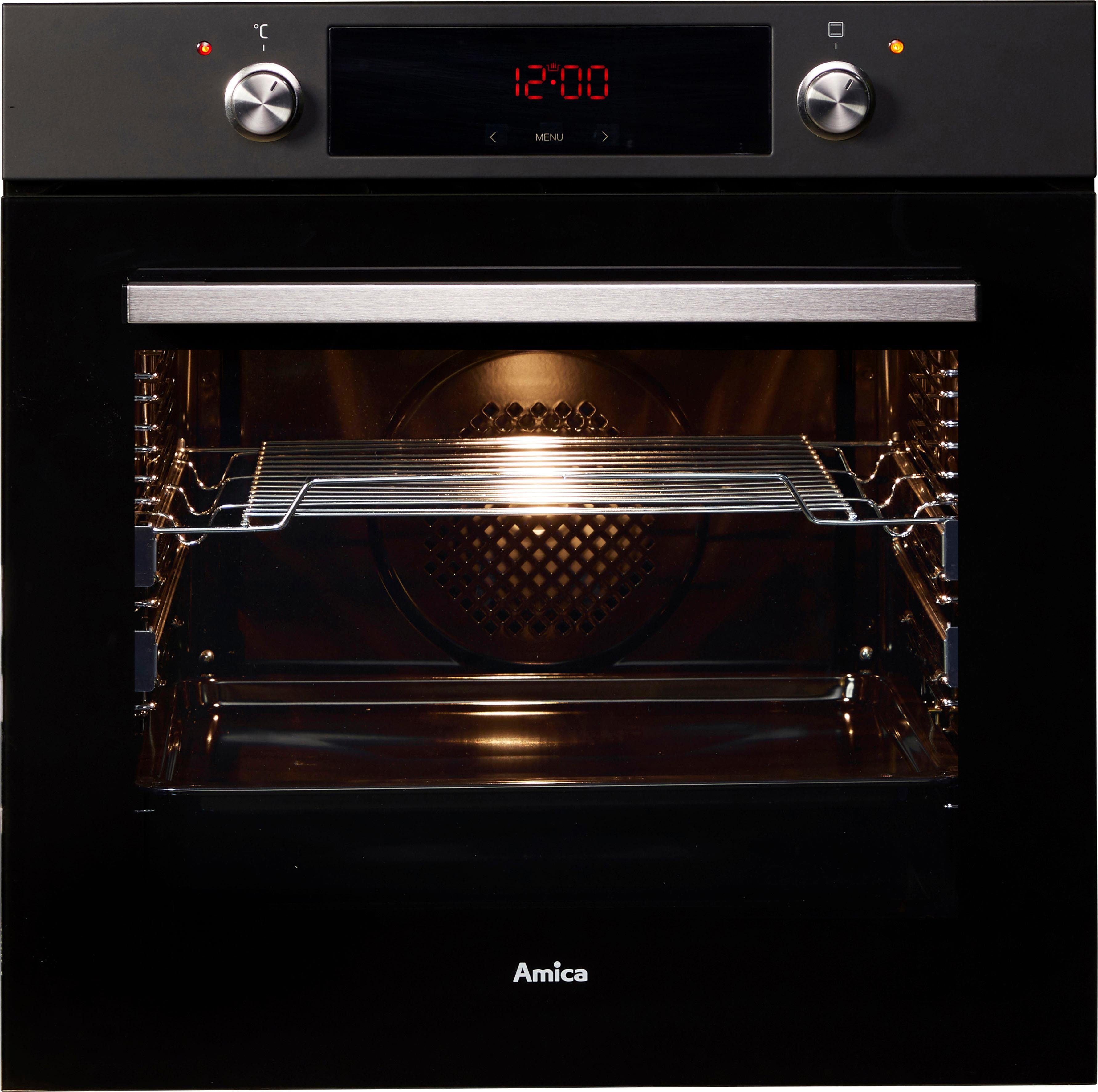 Amica Einbaubackofen EBX 944 610 SM, mit 2-fach-Teleskopauszug, Simple Steam, Bequemes Backen mit klarer Sicht und saftigen Ergebnissen