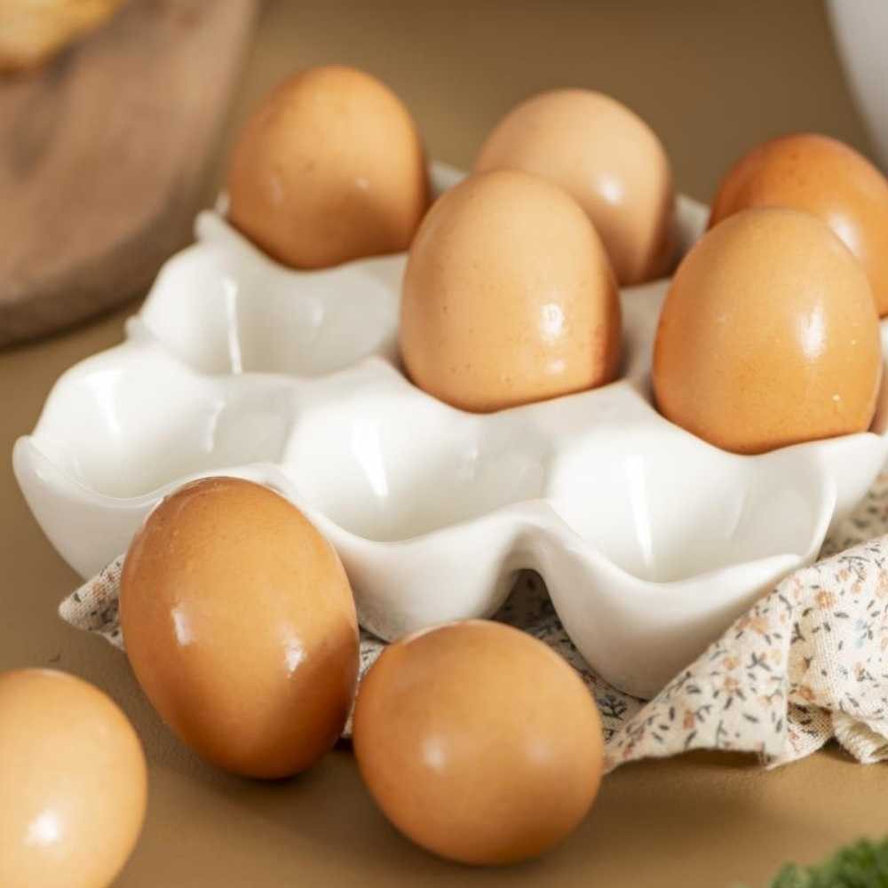 Ib Laursen Eierbecher IB Laursen Eierhalter für 9 Eier Keramik Weiß