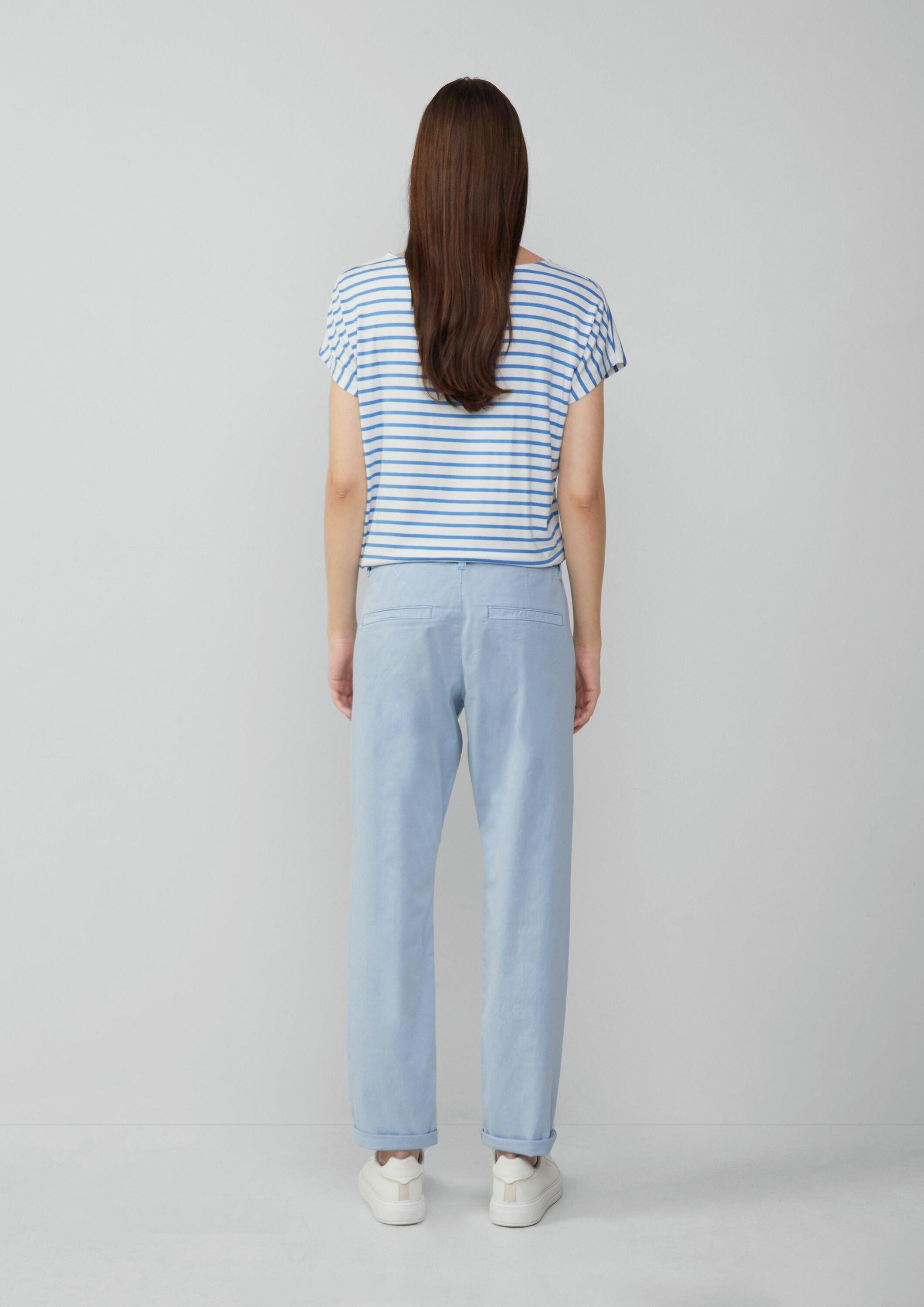 s.Oliver Chinos Hose CHINO Chino mit geflochtenem Gürtel und Garment Dye