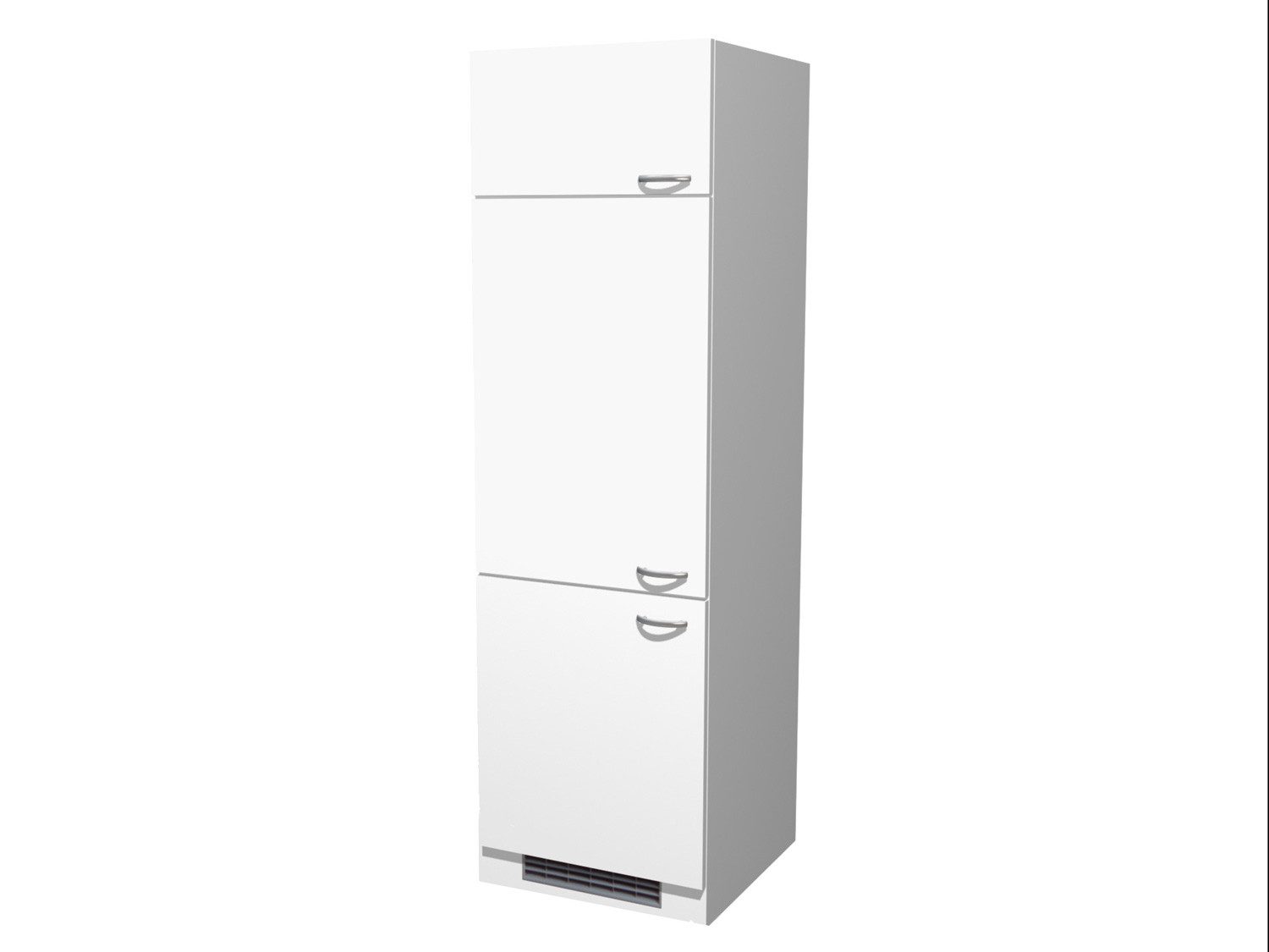 Flex-Well Hochschrank Geräteschrank für Kühlschrank - 60 cm breit - Weiß – Witus