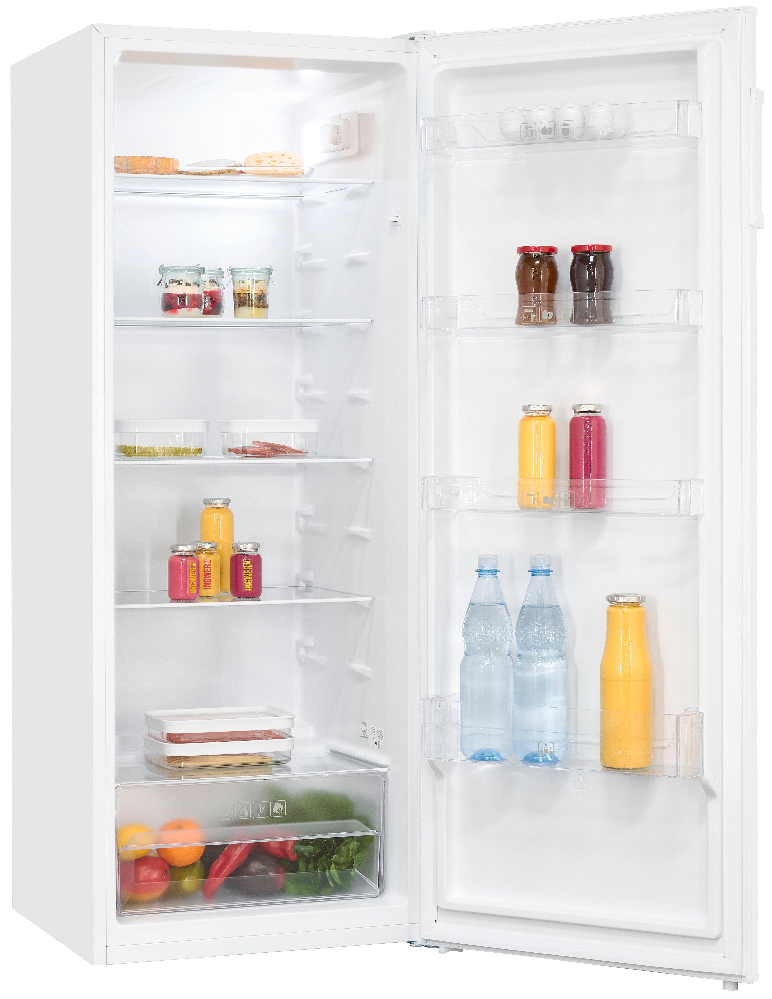 exquisit Vollraumkühlschrank KS320-V-H-040D weiss, 142,6 cm hoch, 54,5 cm breit, Flexibel & effizient: 242 L Kühlschrank mit Abtau-Automatik