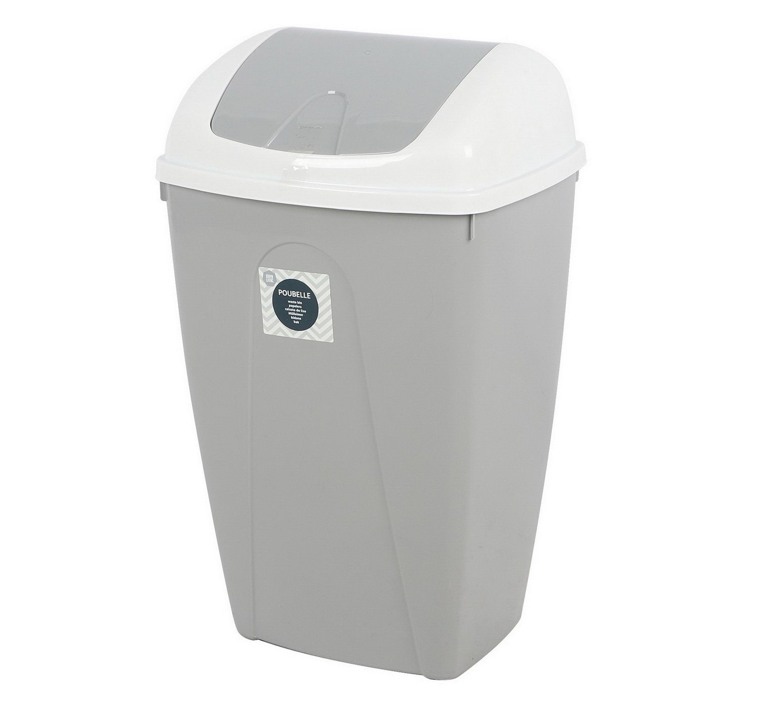 Urban Living Papierkorb 25 Liter Abfalleimer mit Schwenkdeckel Müll-Eimer, Schwingdeckel