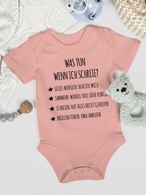 Shirtracer Shirtbody Schreianleitung, was tun wenn ich schreie? Strampler Baby Mädchen & Junge