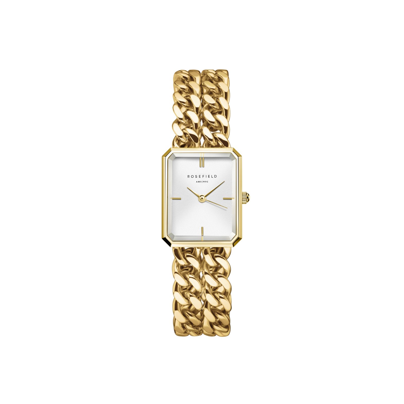 ROSEFIELD Quarzuhr ROSEFIELD Damenuhr Octagon XS 24mm Goldfarben