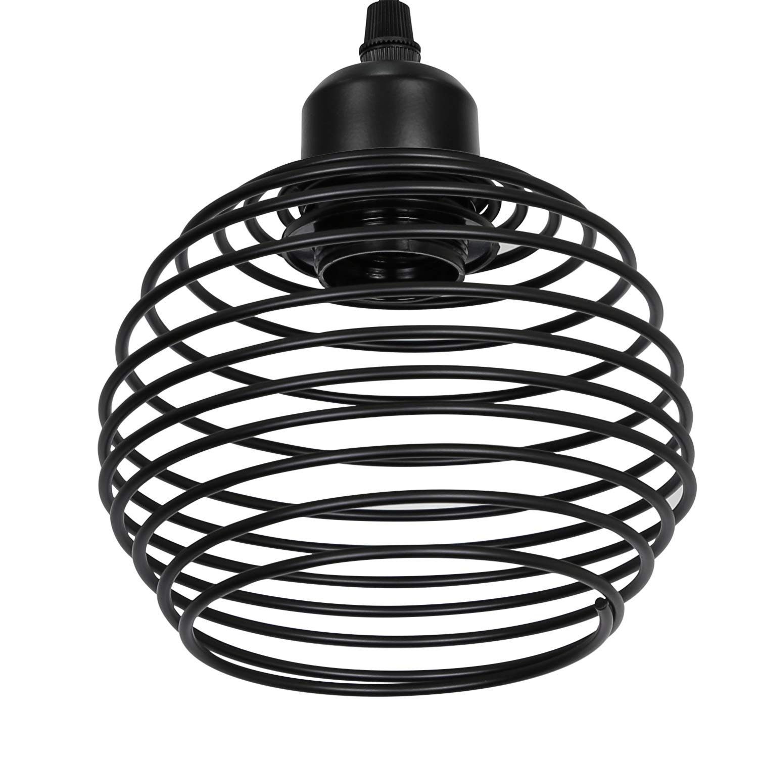 ZMH Pendelleuchte 3 Flammig Vintage Schwarz E27 Hängelampe Esstisch Metall Wohnzimmer, Hochwertige Design, LED wechselbar – Bild 5 von 5