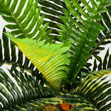 Kunstpflanze künstliche Pflanze, 50 cm, Grün + Schwarz Palme, HOMCOM, Höhe 50 cm, im Kunststofftopf